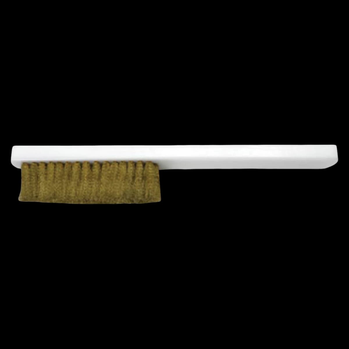 Grobet Scratch Brush, Brass Bristles, Plastic Handle, 7-1/4" Overall Length, Each - Scratch Brush Brass 7 1/4" - Image 1