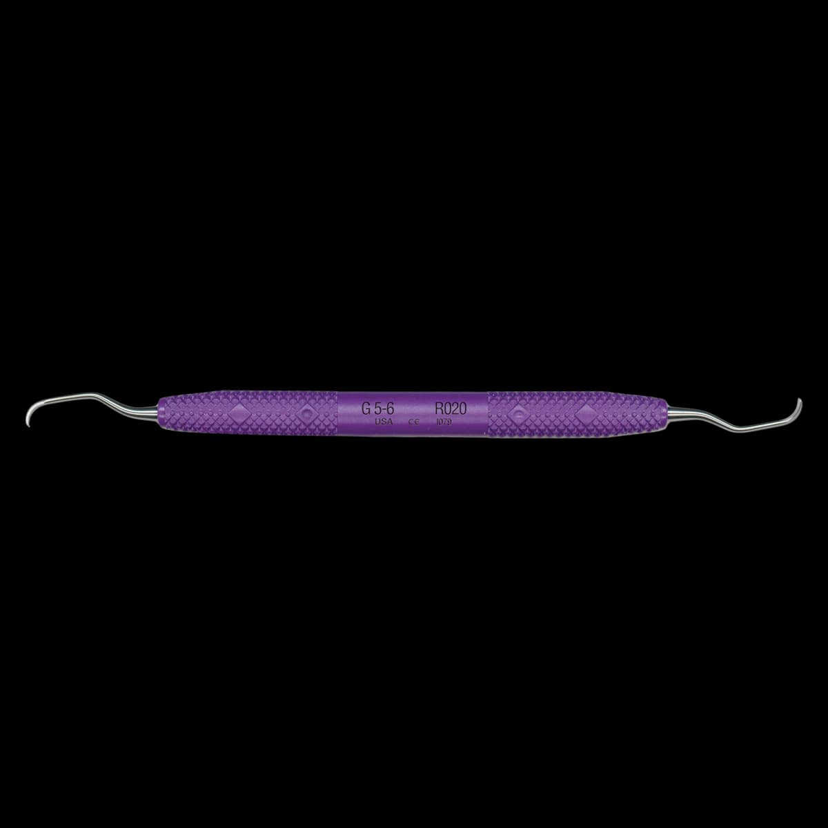 PDT Amazing Gracey 5/6 Curette, Double-Ended, Purple Resin Handle, R020 - Gracey 5-6 PDT Cruise Instrument R020 - Image 1