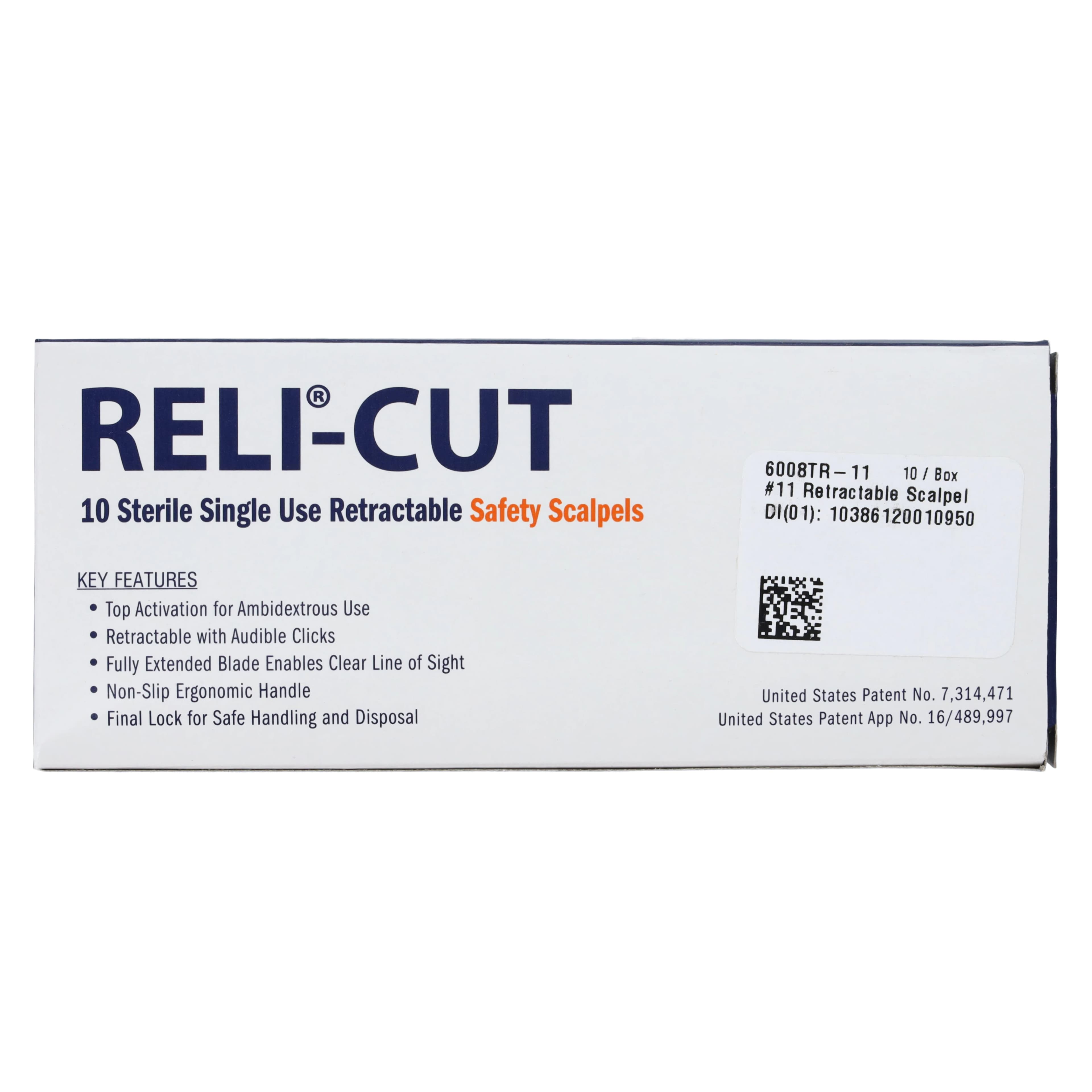 Myco Technocut Plus Disposable Safety Scalpel, #11 Stainless Steel Blade, Sterile, Retractable, 10/Box, 6008TR-11 thumbnail 7