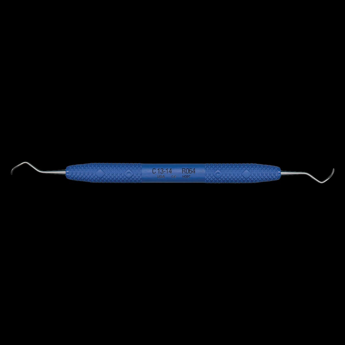 PDT Cruise Columbia 13/14 Universal Curette, Double-Ended, Nautical Blue Resin Handle, 1 Each, R064 - Columbia 13-14 PDT Cruise Instrument R064 - Image 1