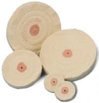 Grobet Finex Muslin Buff Combed Edge, 4" x 30 Ply, 4-Row Stitching - Finex Muslin Buff Combed Edge - Image 1
