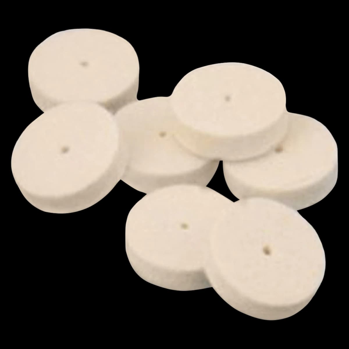 Grobet Miniature Square Edge Felt Wheels, 5/8" x 1/8", Hard, Box of 25 - Felt Wheels Midget Square 5/8 - Image 1