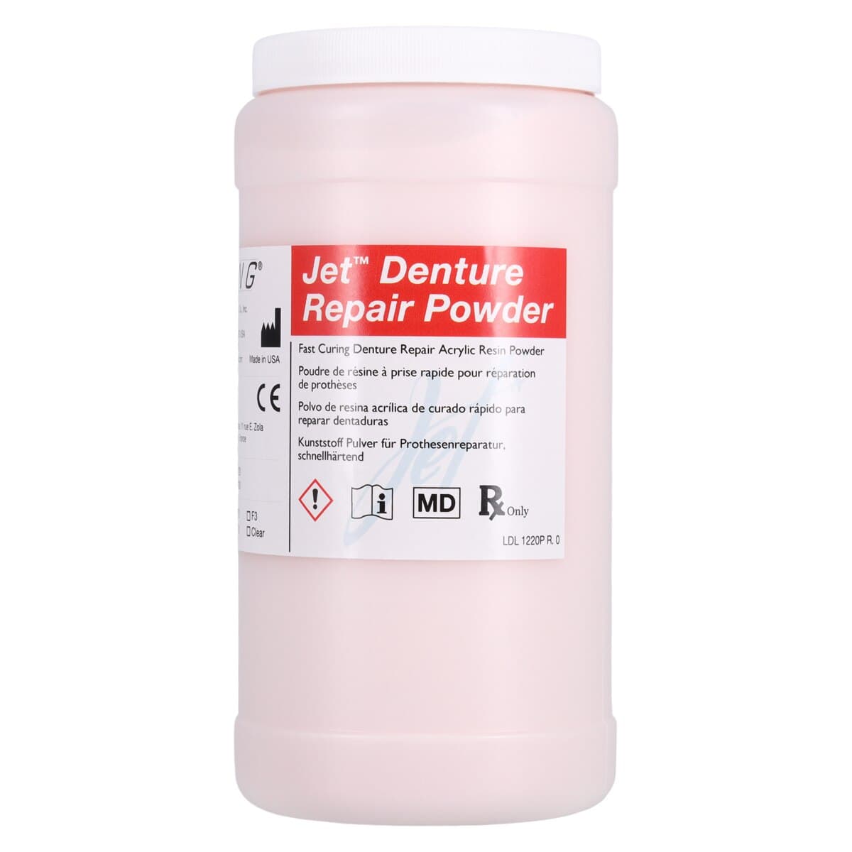 Jet Denture Repair Acrylic Resin Pound Package, Shade P1 (Pink), Cold/Self Cure, 454g Powder + 236ml Liquid thumbnail 7