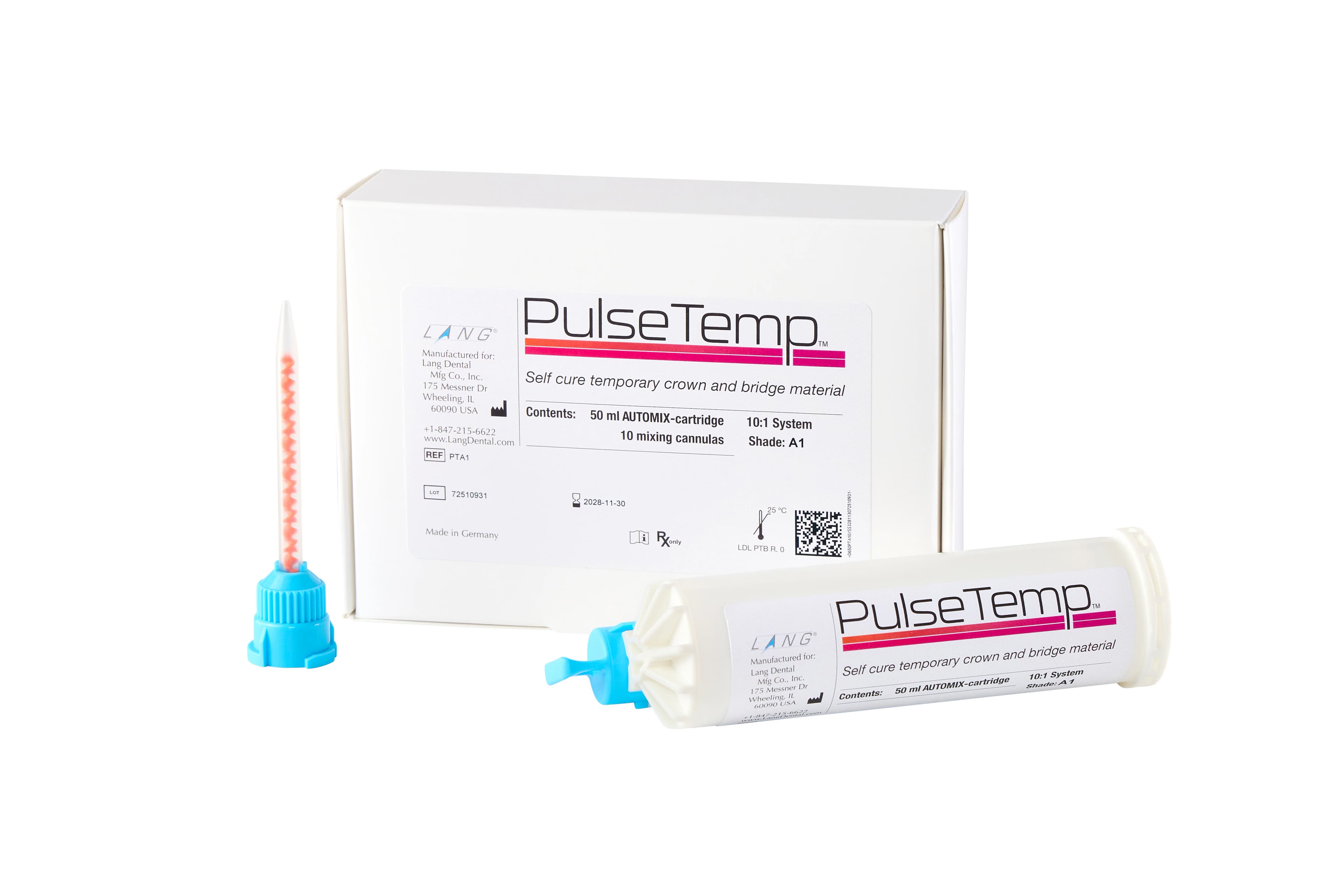Lang Dental PulseTemp Automix Mixing Tips for 50mL / 10:1 Cartridge, 50/Bag, PTMC50 - Automix Tips for 50mL / 10:1 Cartridge, 50/Bag, PTMC50 - Image 1