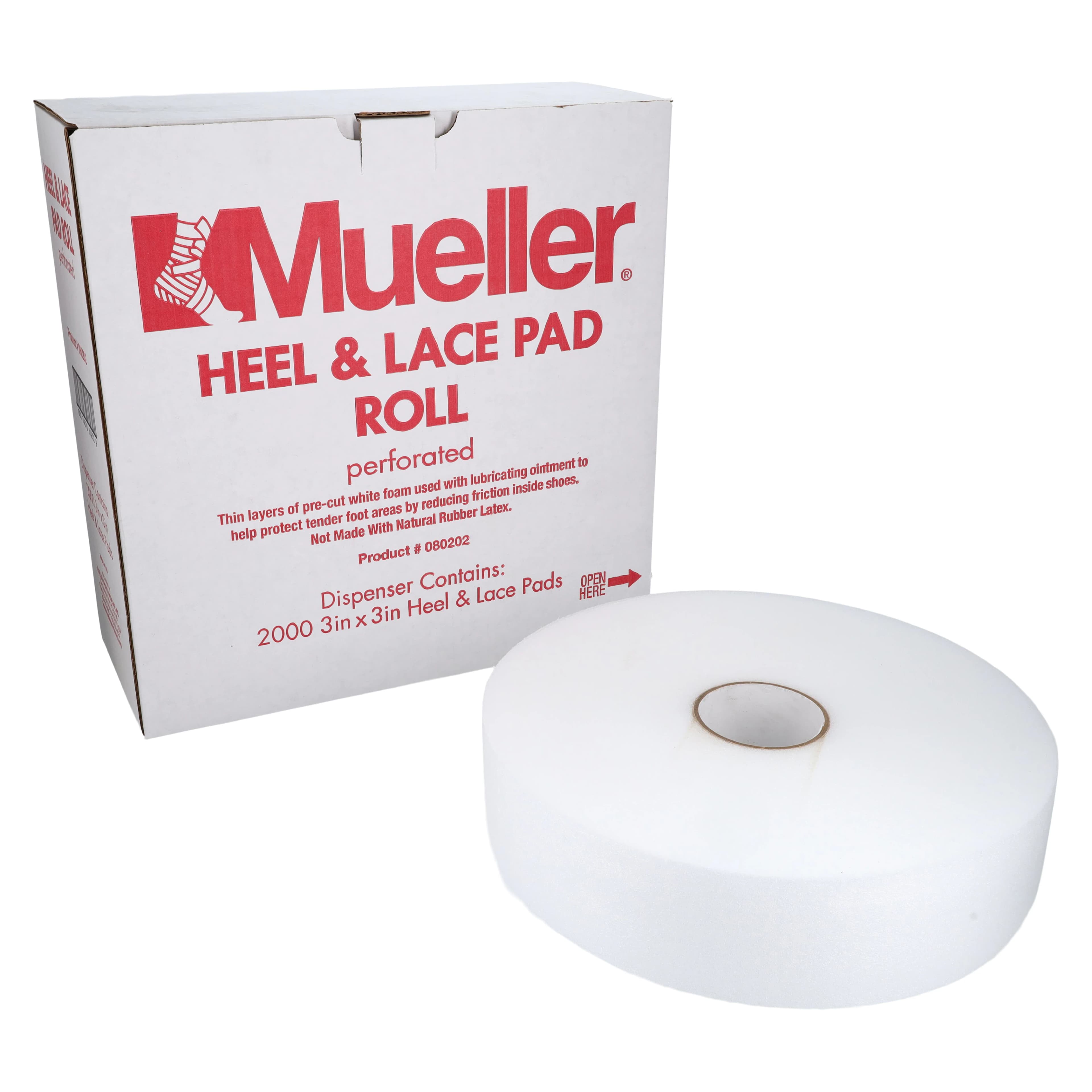Mueller Sports Medicine Heel & Lace Pad, Foot Foam, 3x3" - Heel & Lace Pad - Image 1