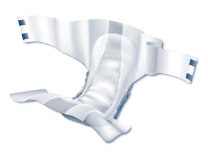 Attends DermaDry Incontinence Brief, Unisex, 2XL (63-70"), Heavy Absorbency, White, Disposable, 12/Bag - MED Brief Attends Dermadry Bar - Image 1