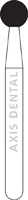 NTI Diamond Bur, FG, Round, # M801, 2.5 mm, Medium Grit, Gray, 5/Pk, M801-025 - NTI Diamond Burs, FG, Round, # M801, 2.5 mm, Medium, Gray, 5/Pk, M801-025 - Image 1