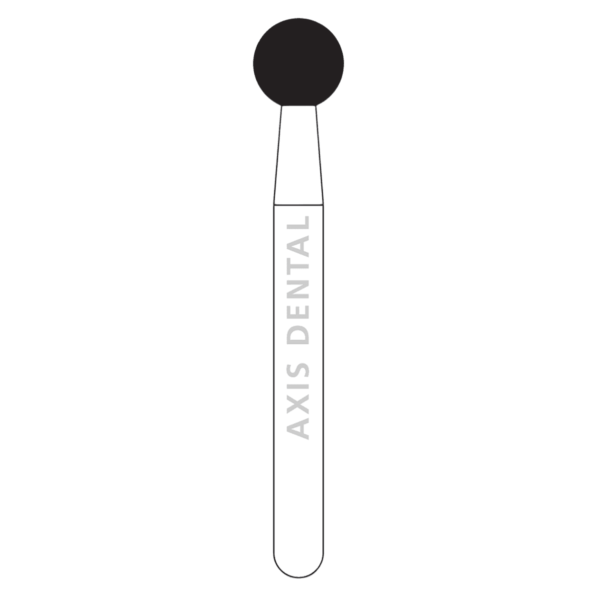 NTI Diamond Bur, HP, Medium Grit, Round, #801-029, 2.9 mm Head Diameter, Gray Ring, Each - NTI&reg; HP Diamonds - Medium - #801-029 (2.9) - Image 1