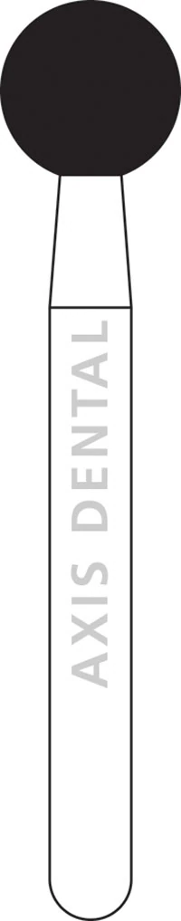 NTI HP Diamond Bur, Round, Medium Grit, #801-035 (3.5 mm), M801-035HP - NTI&reg; HP Diamonds - Medium - #801-035 (3.5) - Image 1