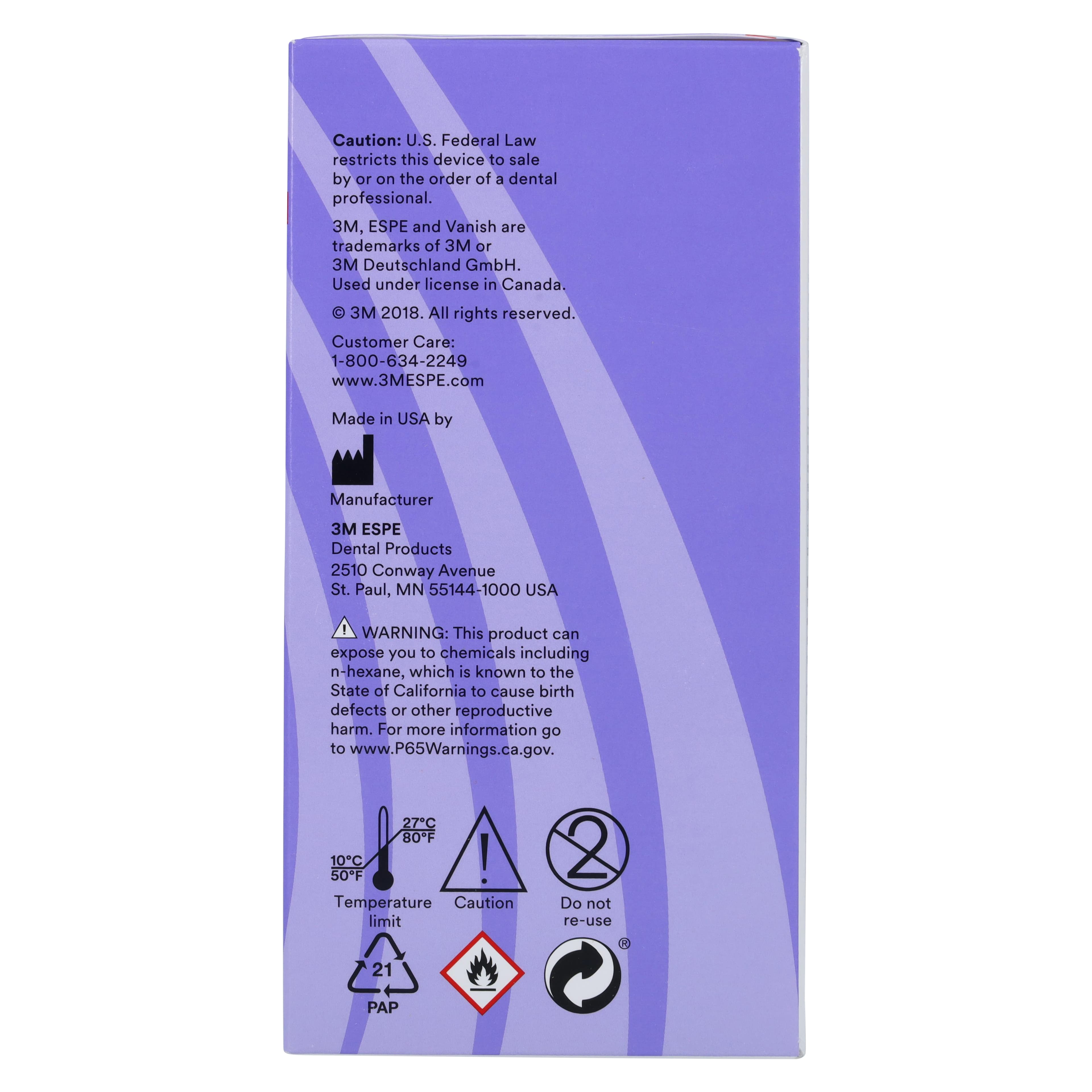 3M Vanish 5% Sodium Fluoride White Varnish with Tri-Calcium Phosphate, Cherry Flavor, 0.5 mL Unit Dose, 50/Box, 12149C thumbnail 7