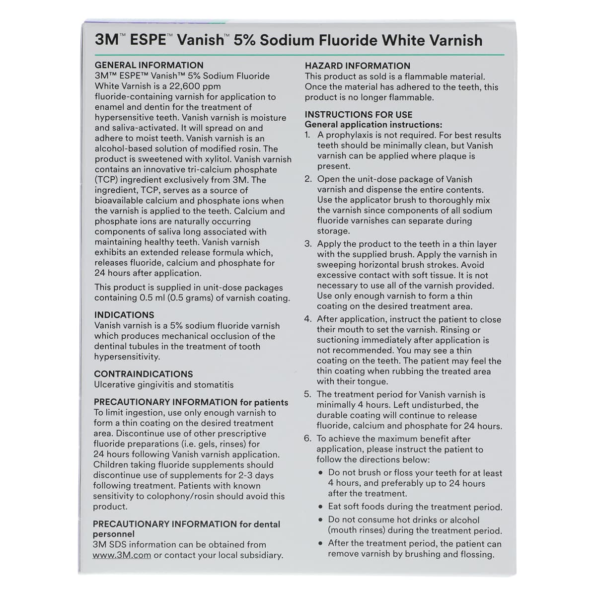 3M Vanish 5% Sodium Fluoride White Varnish with TCP, Mint, 0.5 mL Unit Dose, 50/Box, 12149M thumbnail 5