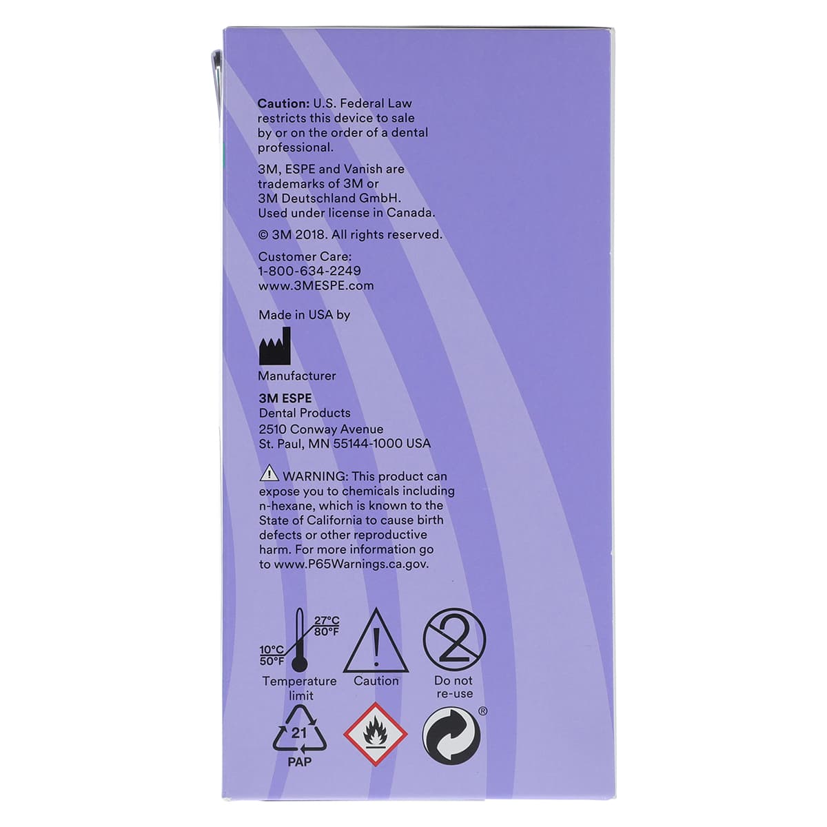 3M Vanish 5% Sodium Fluoride White Varnish with TCP, Mint, 0.5 mL Unit Dose, 50/Box, 12149M thumbnail 6