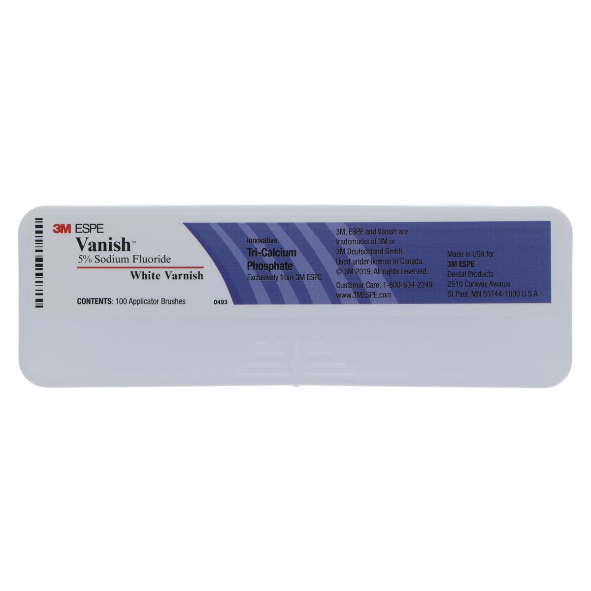 3M Vanish 5% Sodium Fluoride White Varnish with TCP, Mint, 0.5 mL Unit Dose, 100/Pk, 12150M thumbnail 2