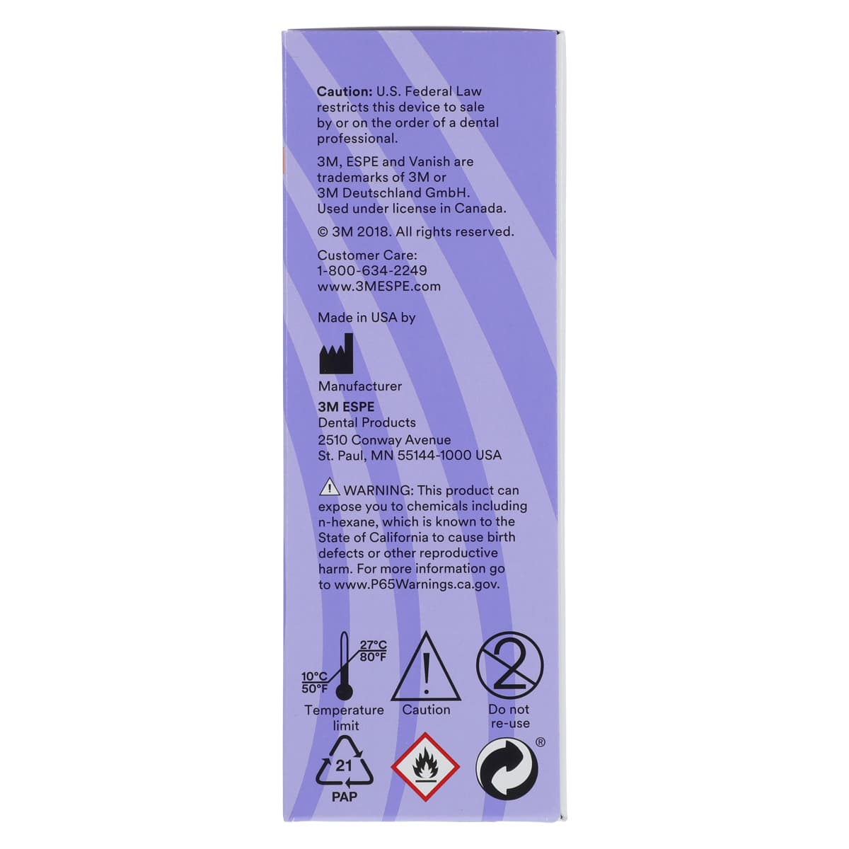 3M Vanish 5% Sodium Fluoride White Varnish with TCP, Mint, 0.5 mL Unit Dose, 100/Pk, 12150M thumbnail 6
