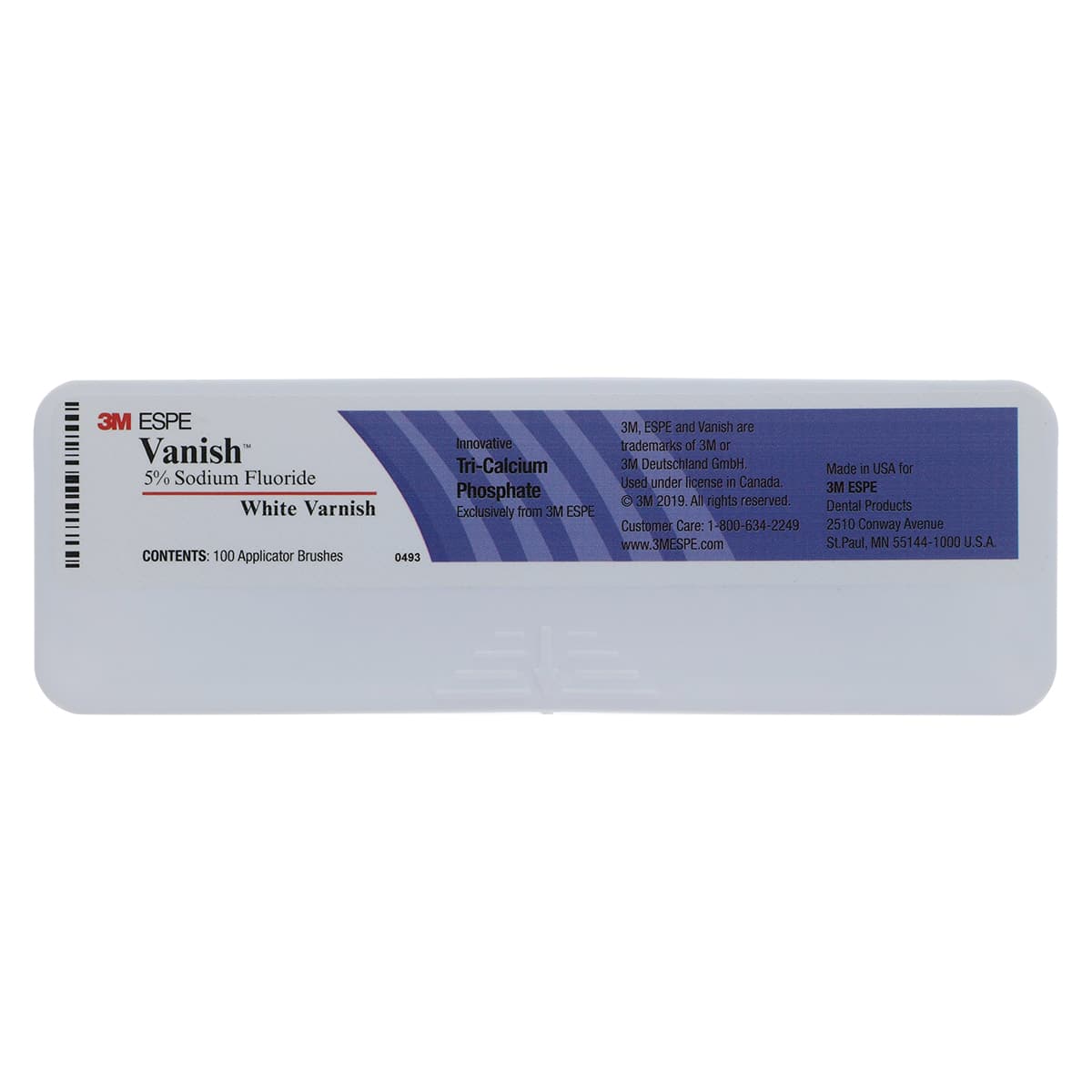 3M Vanish 5% Sodium Fluoride White Varnish with TCP, Melon Flavor, 0.5 mL Unit Dose, 100/Box, 12150L thumbnail 2