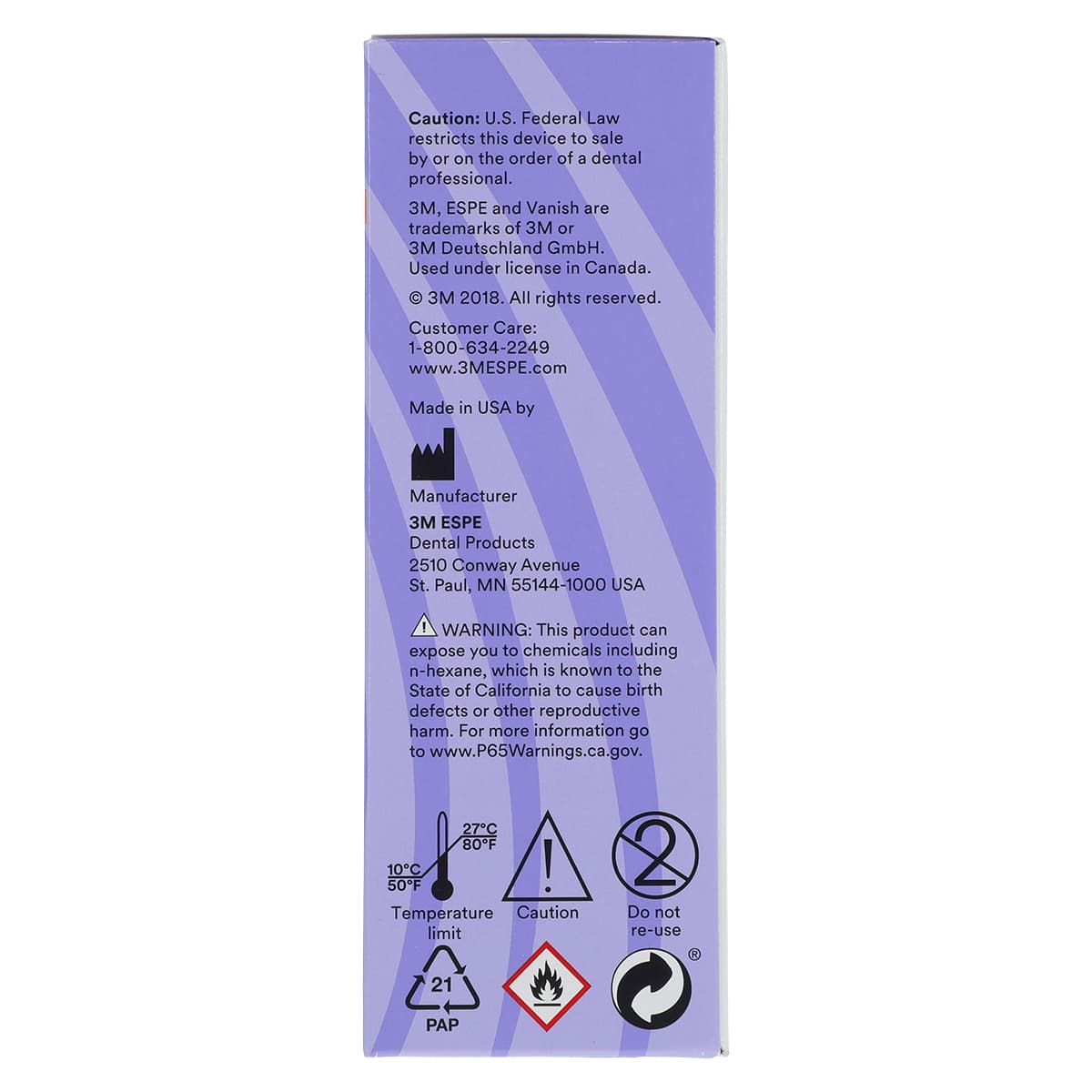 3M Vanish 5% Sodium Fluoride White Varnish with TCP, Melon Flavor, 0.5 mL Unit Dose, 100/Box, 12150L thumbnail 6
