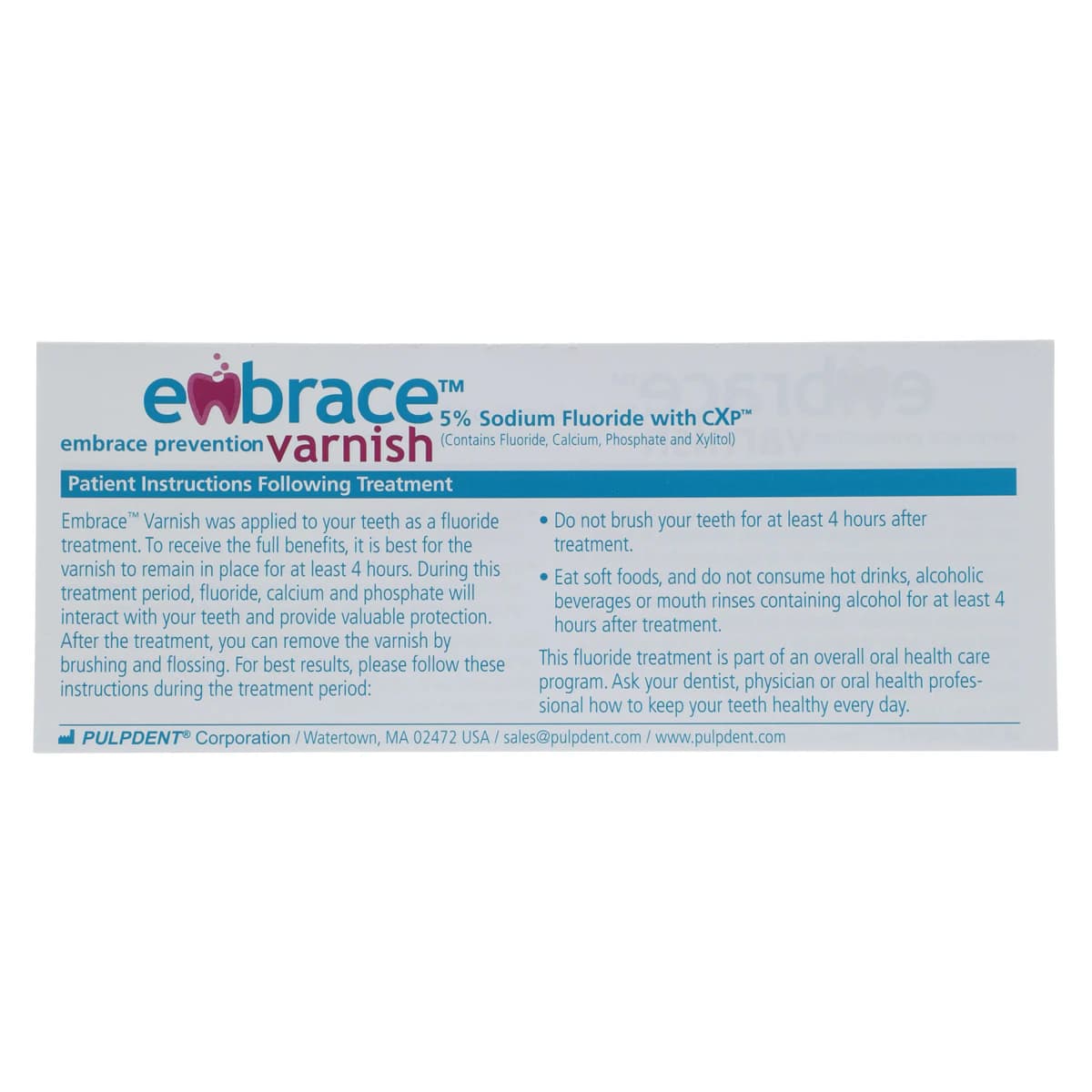 Embrace Varnish 5% Sodium Fluoride with CXP, Unit Dose, 0.4 ml, Bubble Gum, 50/Pk, FV50 thumbnail 3