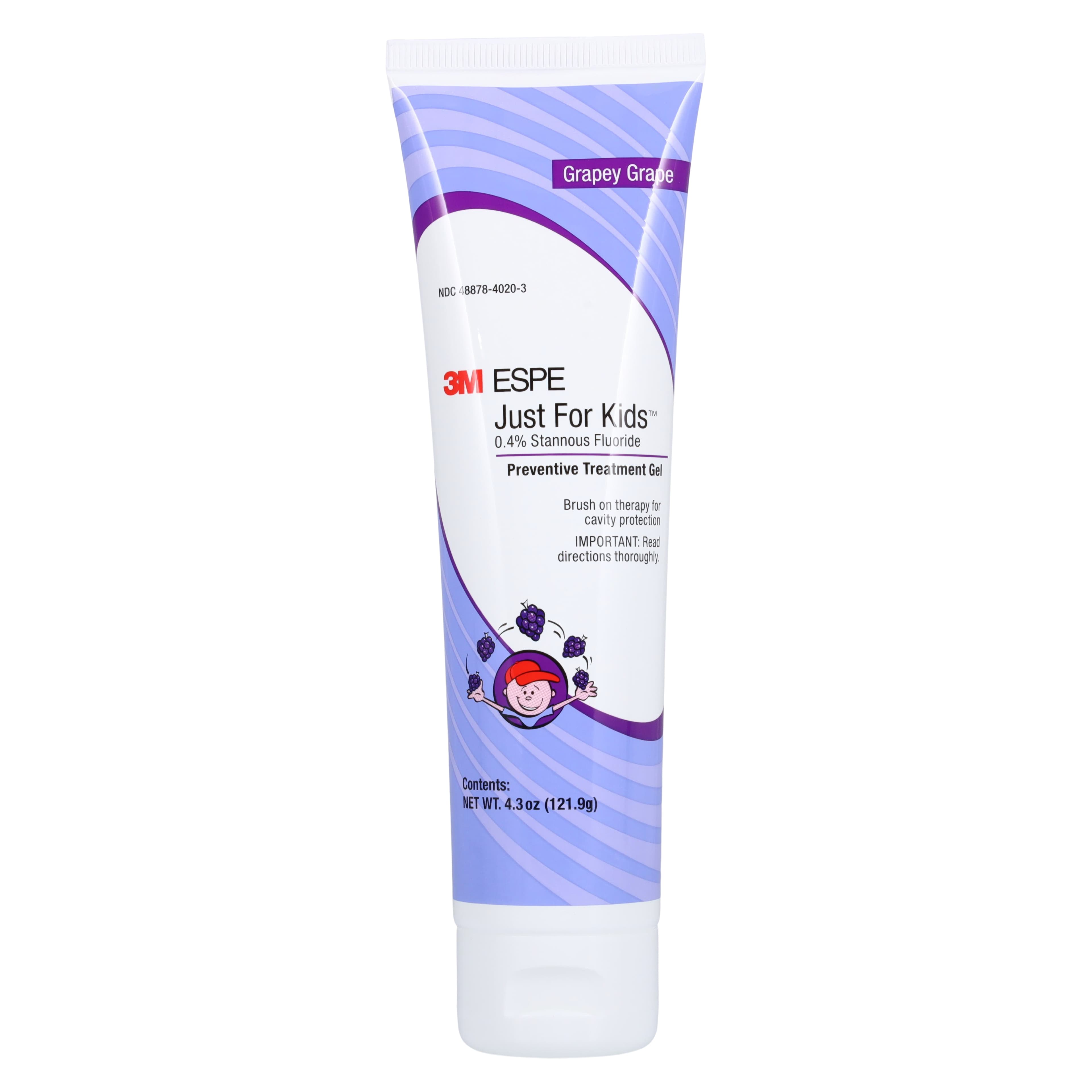 3M™ Just For Kids™ 0.4% Stannous Fluoride Brush-On Gel, Grapey Grape Flavor, 4.3 oz Tube, 12107G thumbnail 2