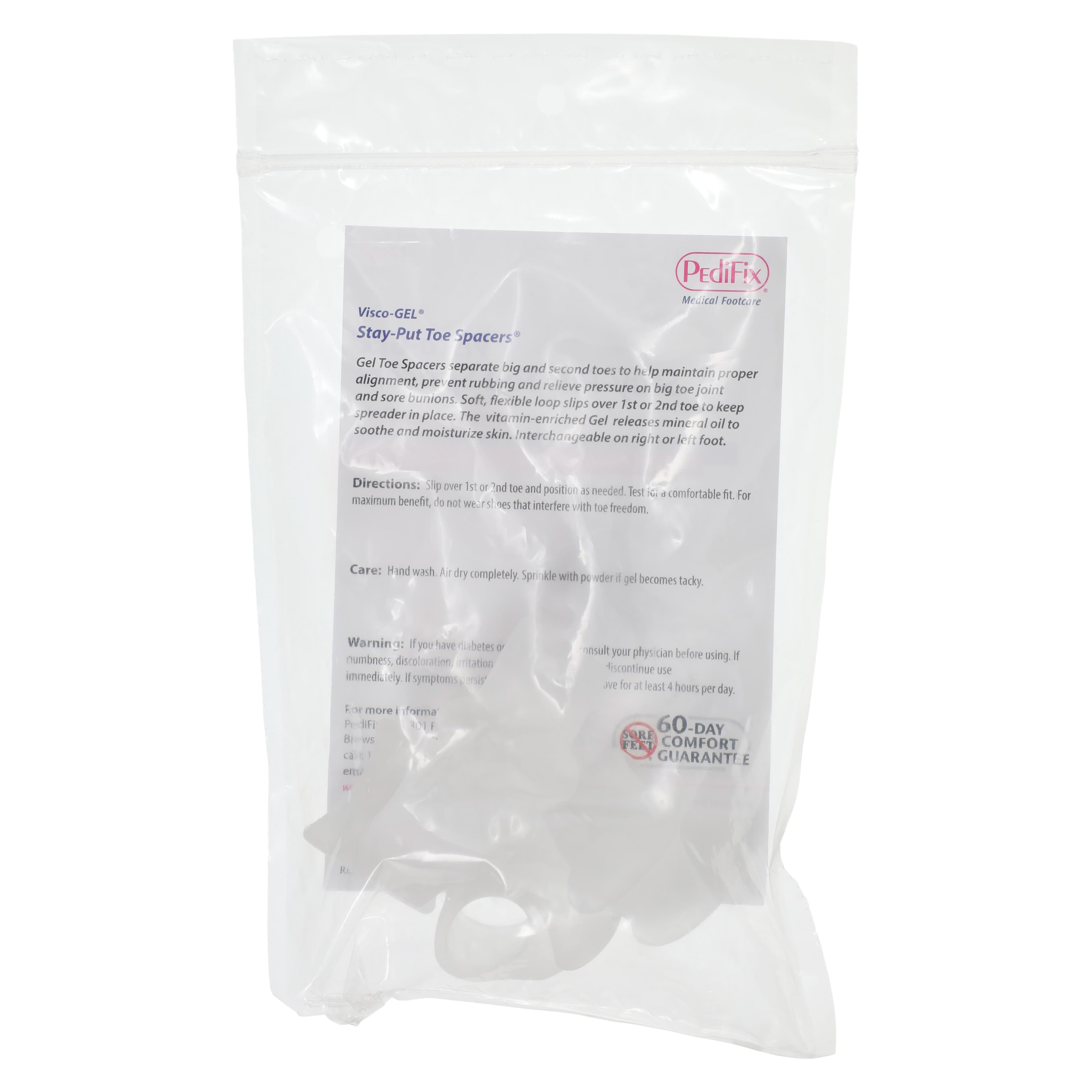 Pedifix Visco-Gel Stay-Put Spreader Toe Gel Spacer with Stay-Put Loop, Large thumbnail 4