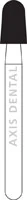NTI Diamond Bur, FG, Medium Grit, Round End Taper, #849-025 (M849-025), 2.5 mm Diameter, 4.0 mm Length, 5/Pkg - NTI&reg; FG Diamonds - Medium - #849-025 (4.0) - Image 1