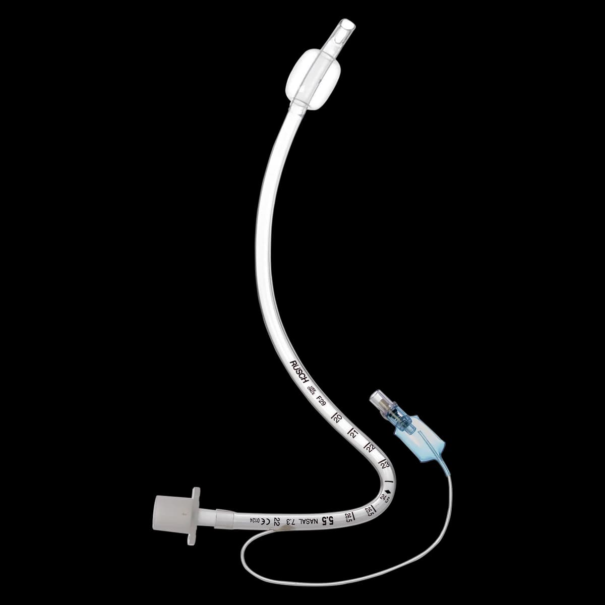 Teleflex AGT Endotracheal Tube, Preformed, Cuffed, 7.5mm, 10/Box - Tube Endotrach Preformed - Image 1
