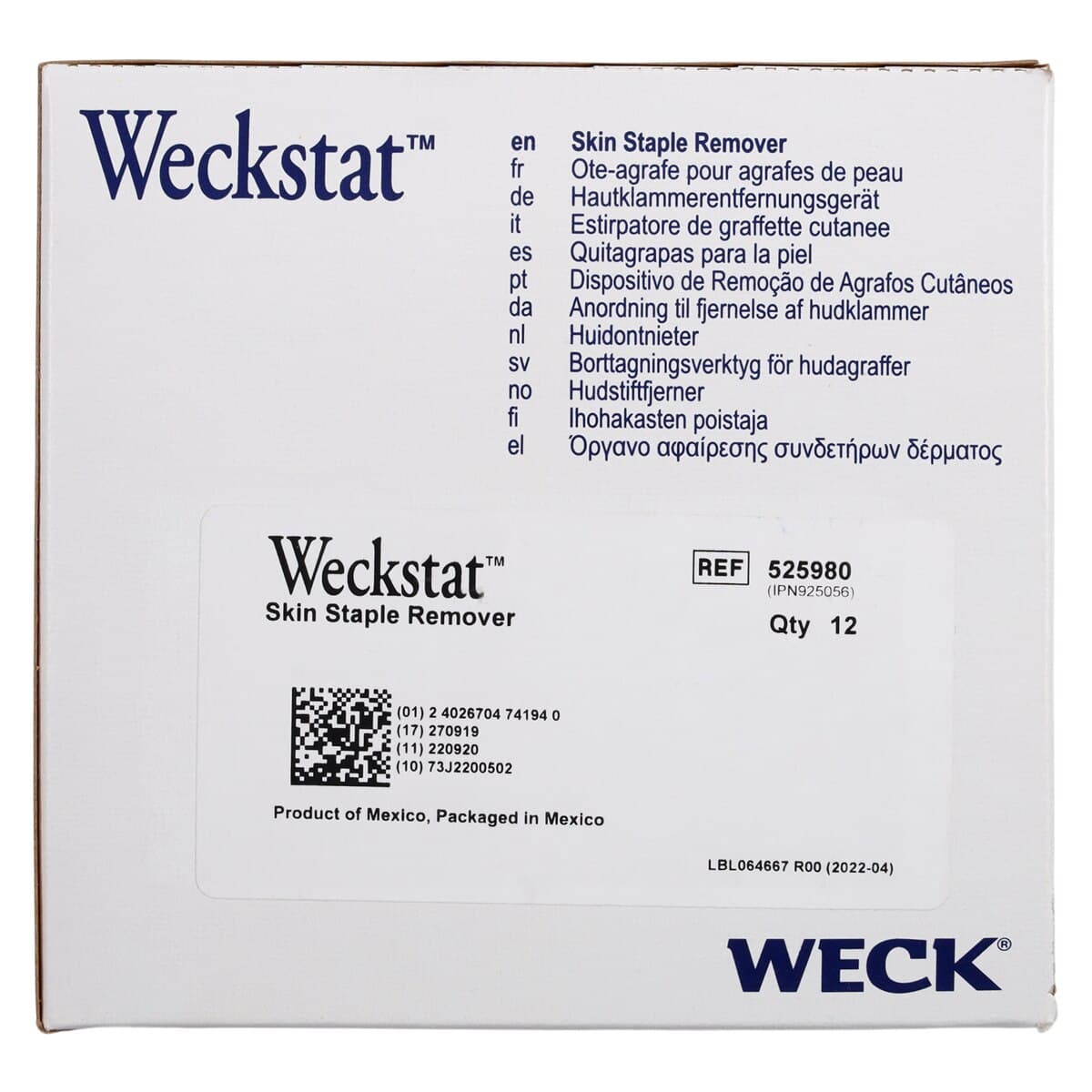 Weckstat Skin Staple Extractor, Plastic Handle/Metal Tip, 12/Box thumbnail 3