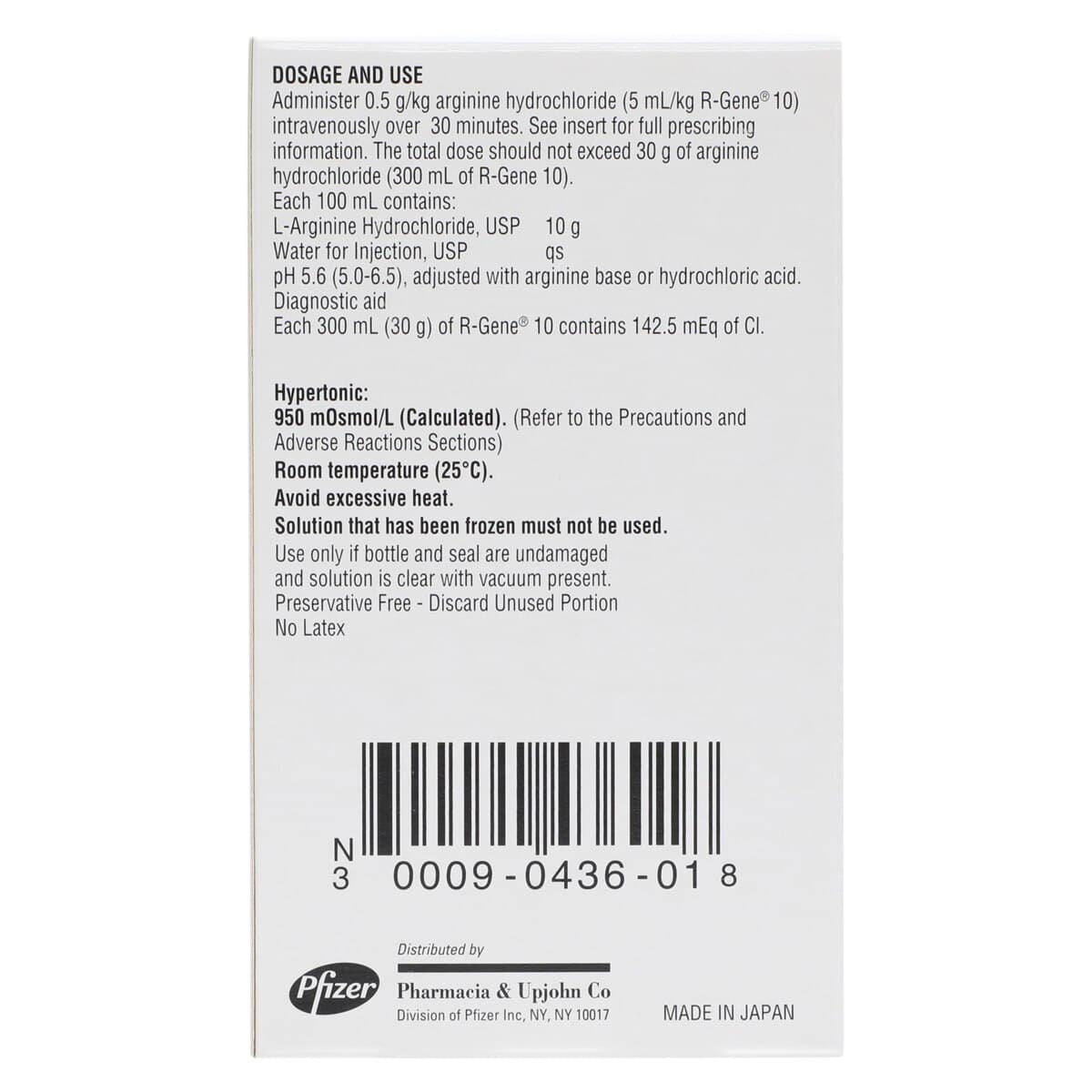 R-Gene 10 Injection, 0.1g/mL, 300mL Glass Vial, Pfizer thumbnail 6