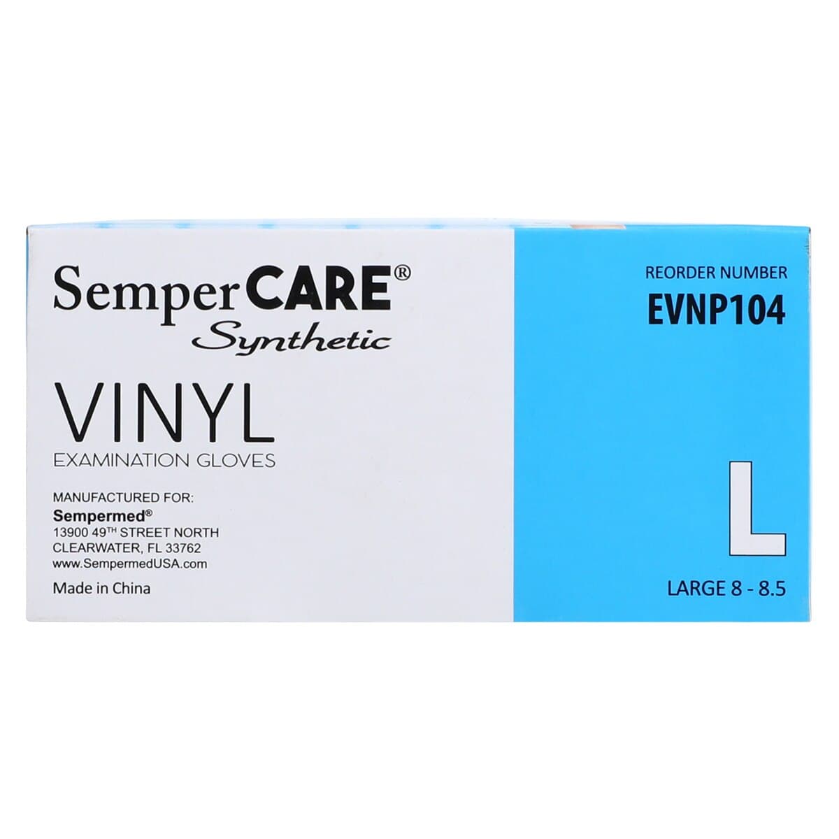 SemperCare Stretch Vinyl Exam Gloves, Powder Free, Non-Sterile, Large, Cream, 100/Box, 10 Boxes/Case thumbnail 7