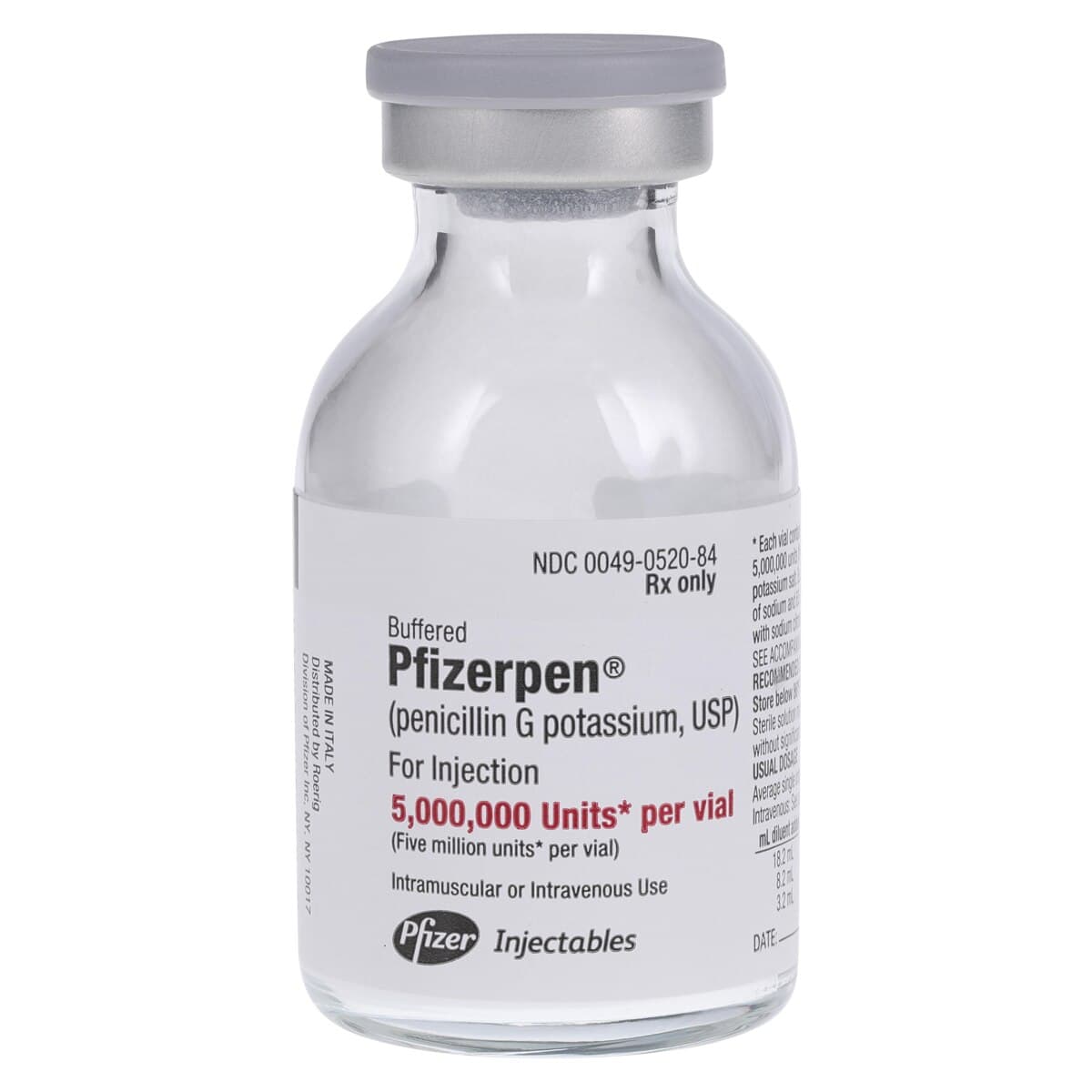 Pfizerpen-G IV Injection, 5 Million Units/Vial, Powder, 10/Package thumbnail 3