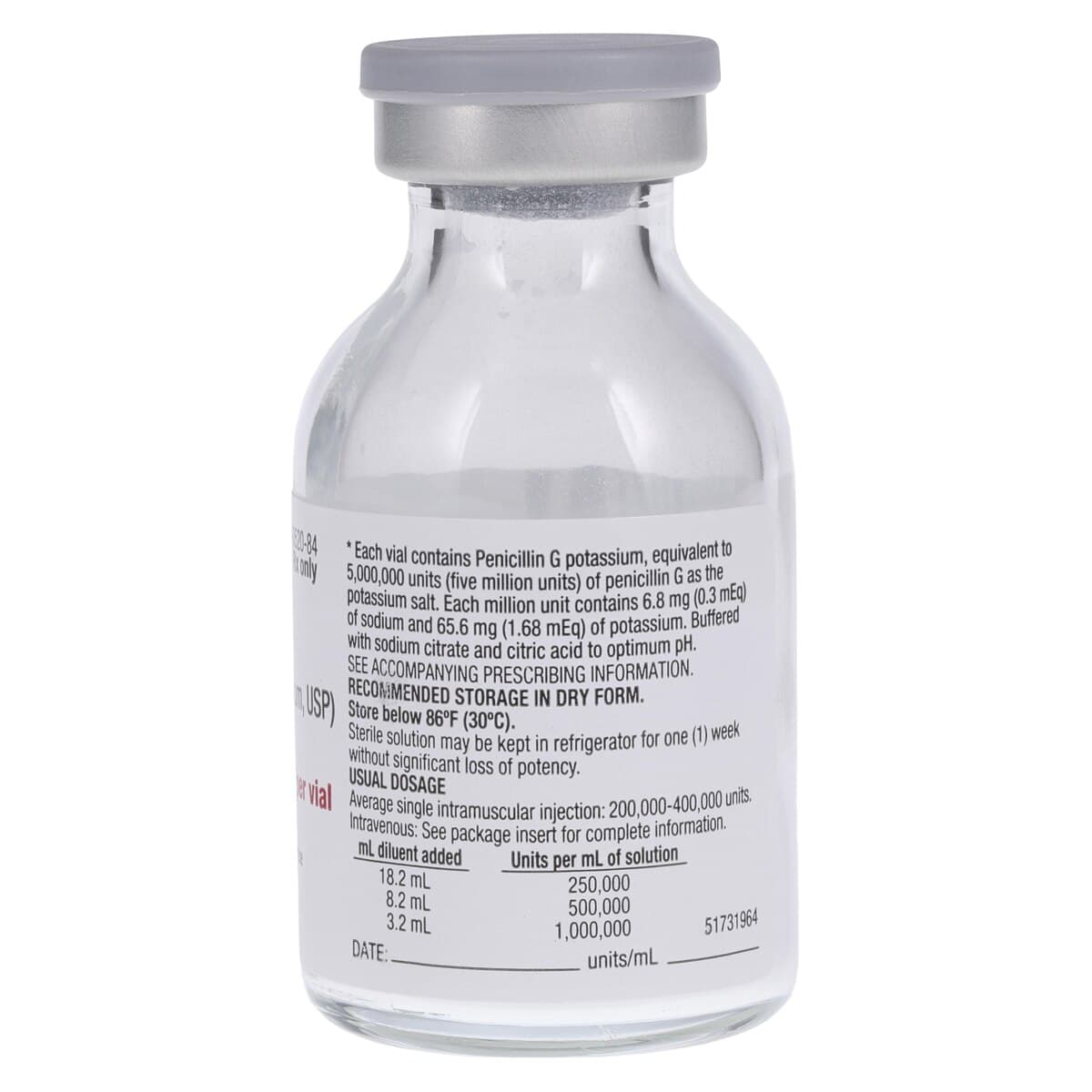 Pfizerpen-G IV Injection, 5 Million Units/Vial, Powder, 10/Package thumbnail 4