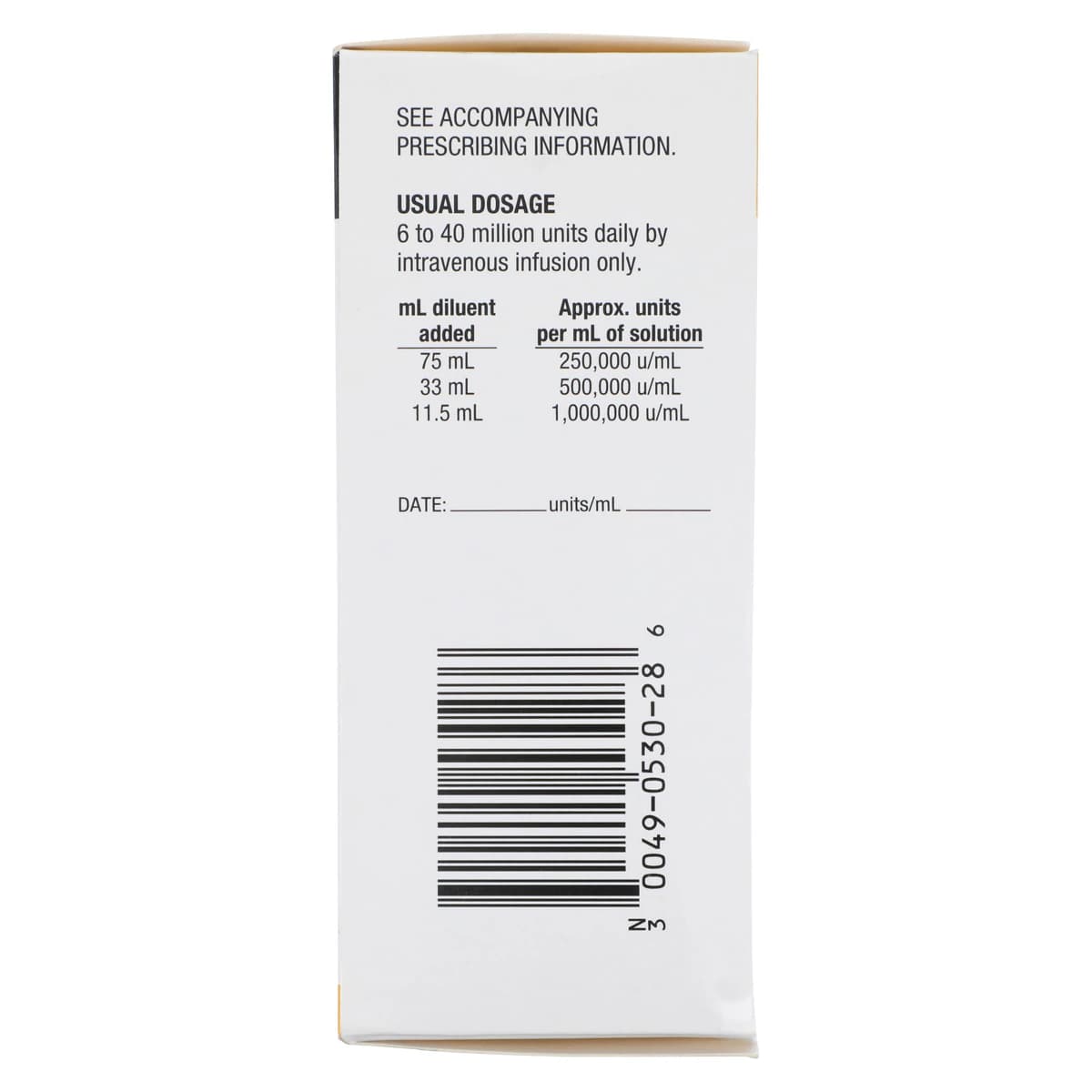 Pfizerpen-G (Penicillin G Potassium) Injection, 20 Million Units per Vial, Powder for Reconstitution, 20 mL Vial thumbnail 6
