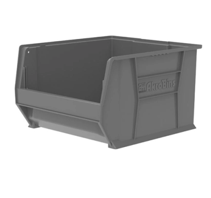 Akro-Mils Super-Size AkroBins Storage Bin, Plastic with Label Holder, 20 x 18-3/8 x 12 in, 1/Case - Super Bin 20x18 - Image 1
