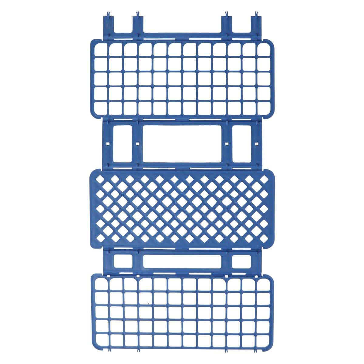 Globe Scientific Snap-N-Rack Test Tube Rack, Polypropylene, 16-17mm, 60-Place, Blue, Autoclavable, 456504 thumbnail 3