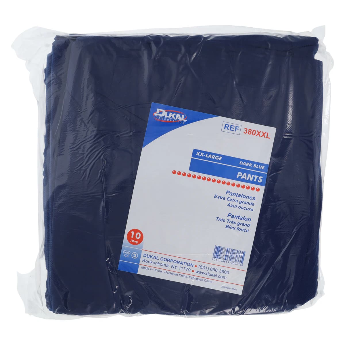 Dukal Disposable Scrub Pants, 2XL, Dark Blue, Non-Sterile, 10/Bag thumbnail 6