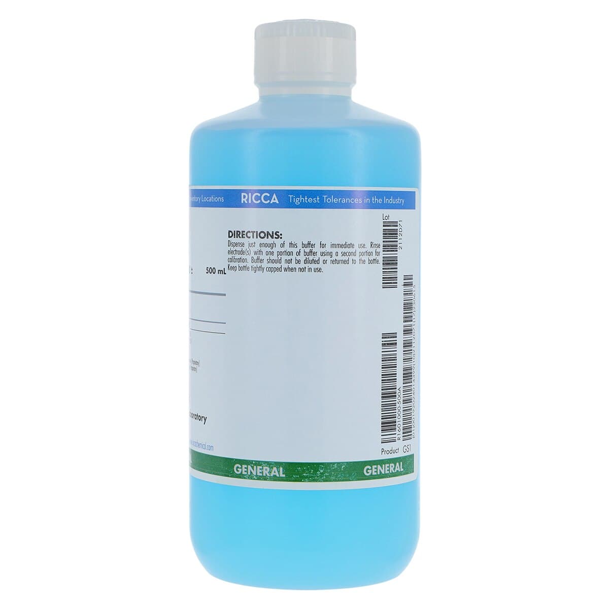 Ricca Chemical Reference Buffer Solution, pH 10.0, Blue, 16 oz Bottle thumbnail 3