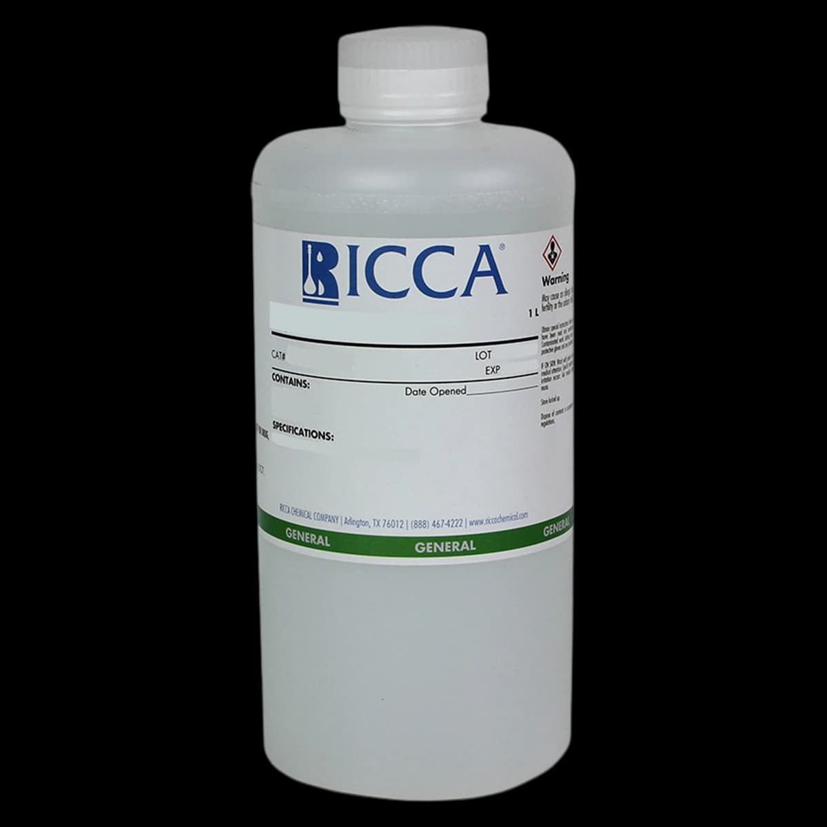 Ricca Chemical Hydrochloric Acid Reagent, 1L Bottle - Hydrochloric Normal - Image 1