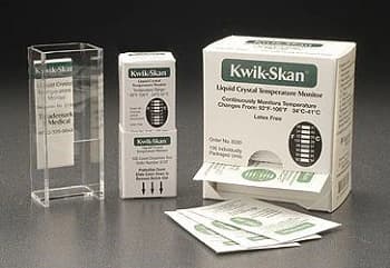 Kwik-Skan Oval Temperature Monitor Strip Thermometer, 100/Box - Temperature Monitor Oval - Image 1