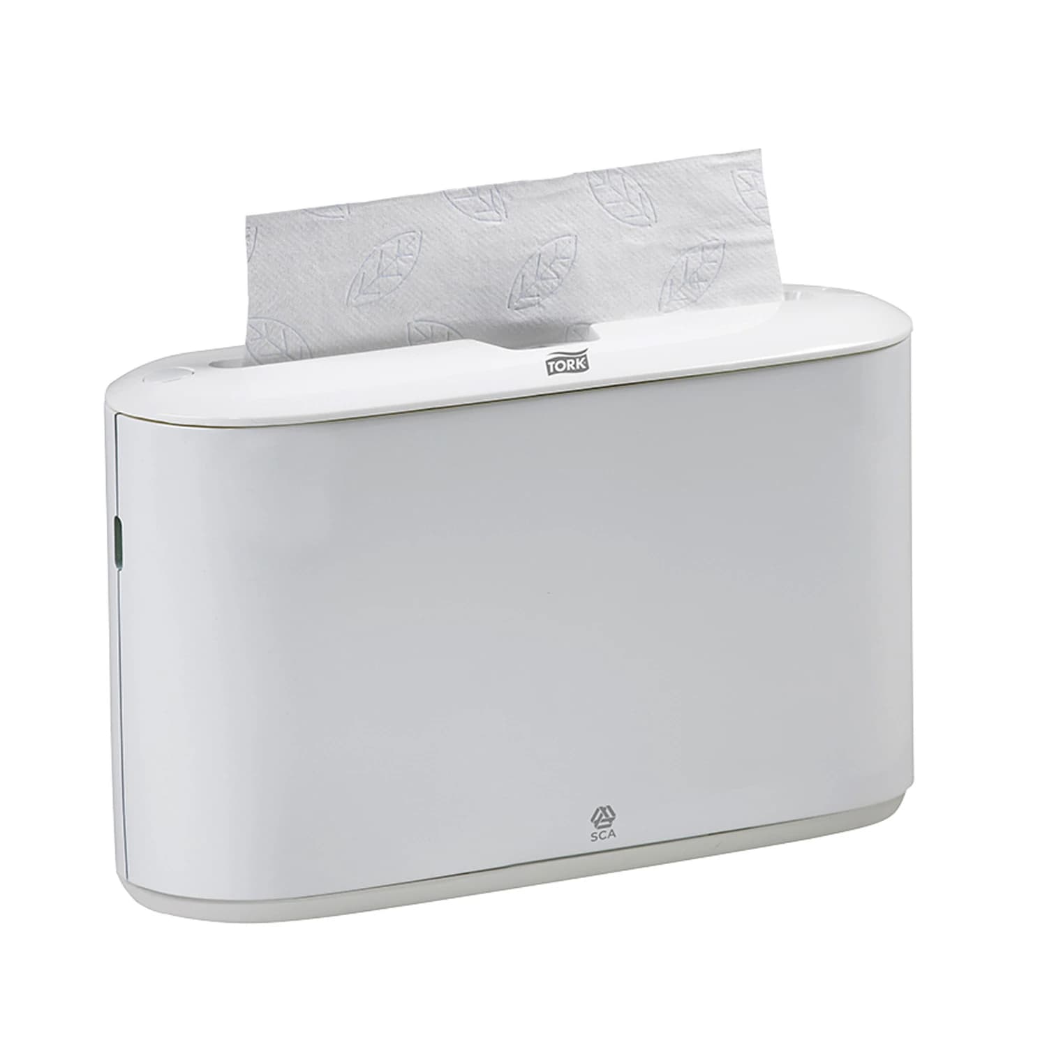 Tork Multifold Towel Dispenser, White Plastic, Countertop, 4.6 x 12.7 x 7.9 in - Dispenser Tork Countertop Mult - Image 1