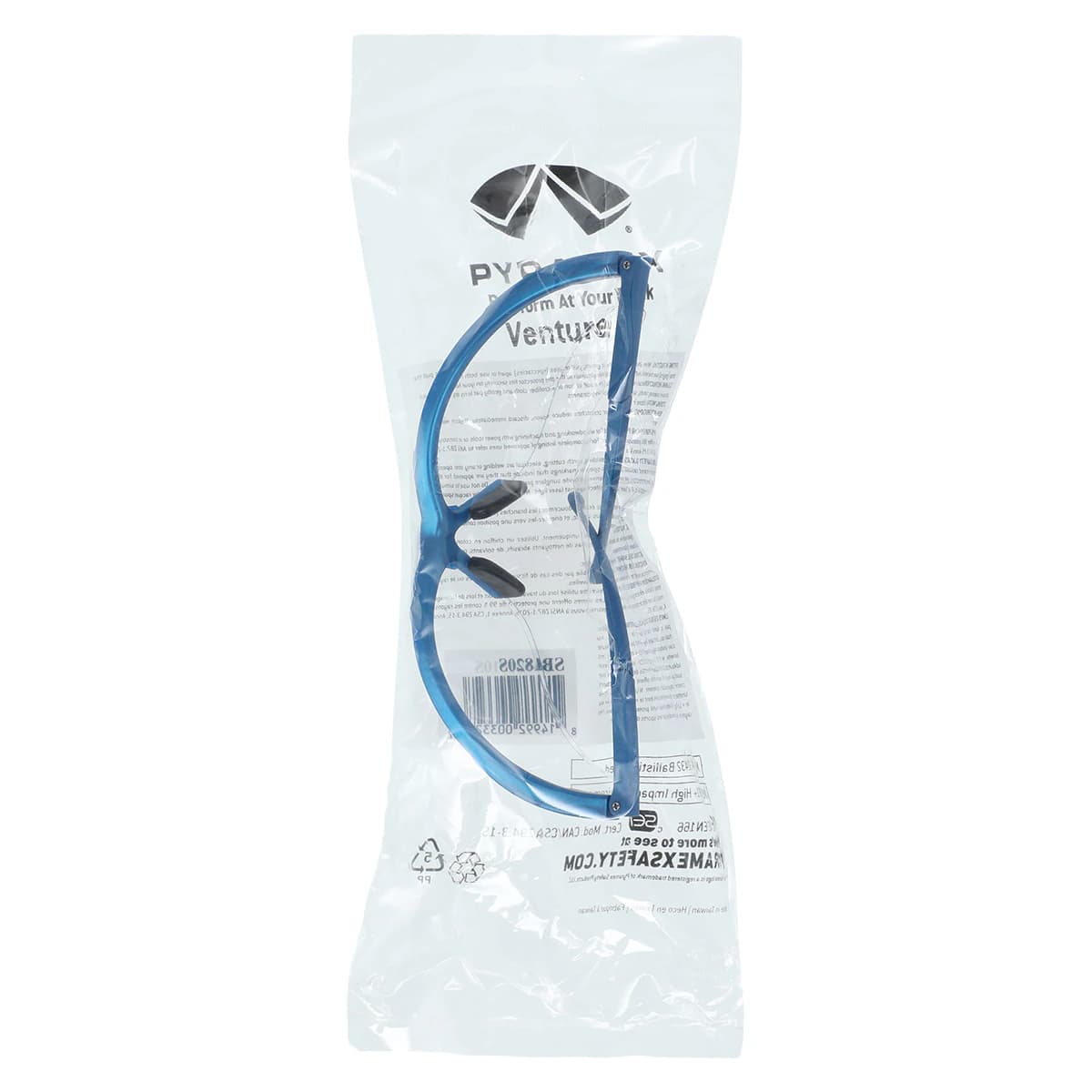 Pyramex Venture II Safety Glasses, Clear Lens, Blue Frame, Each - Pyramex Venture II Sfy Glasses - Image 1