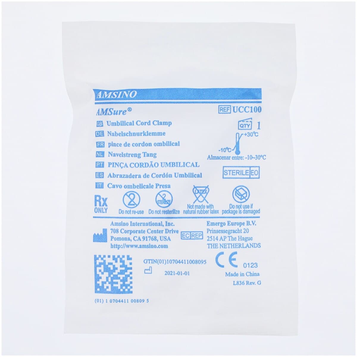 Umbilical Cord Clamp, Sterile, Disposable, 2/Package thumbnail 2
