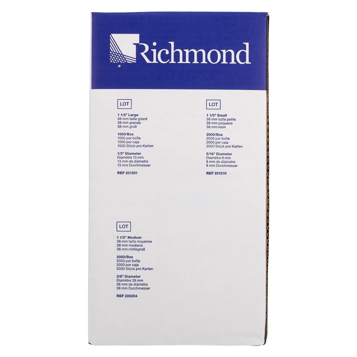 Richmond Braided Cotton Rolls, Medium (3/8"), Junior Pack, 1 1/2", Non-Sterile, 2000/Pk, 200204 thumbnail 4