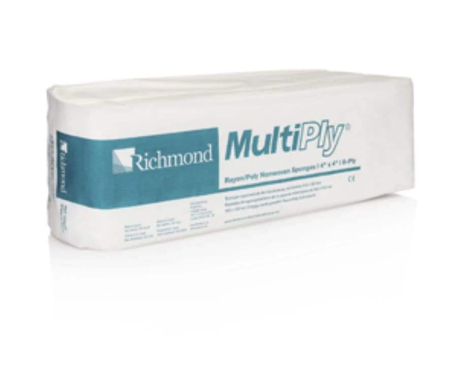 Richmond MultiPly Non-Woven Sponges, 4" x 4", 8-Ply, Non-Sterile, Rayon/Poly, 2000/Case, 300639 - RICHMOND MULTIPLY NON-WOVEN SPONGES 300639 - Image 1
