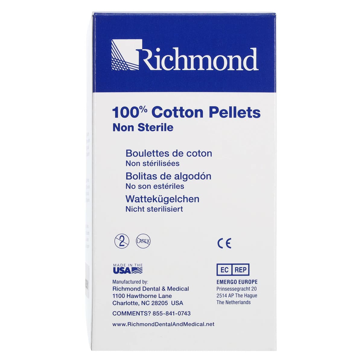 Richmond Cotton Pellets, Size #1, 9/32" Diameter, 2000/Box, 100106 thumbnail 4