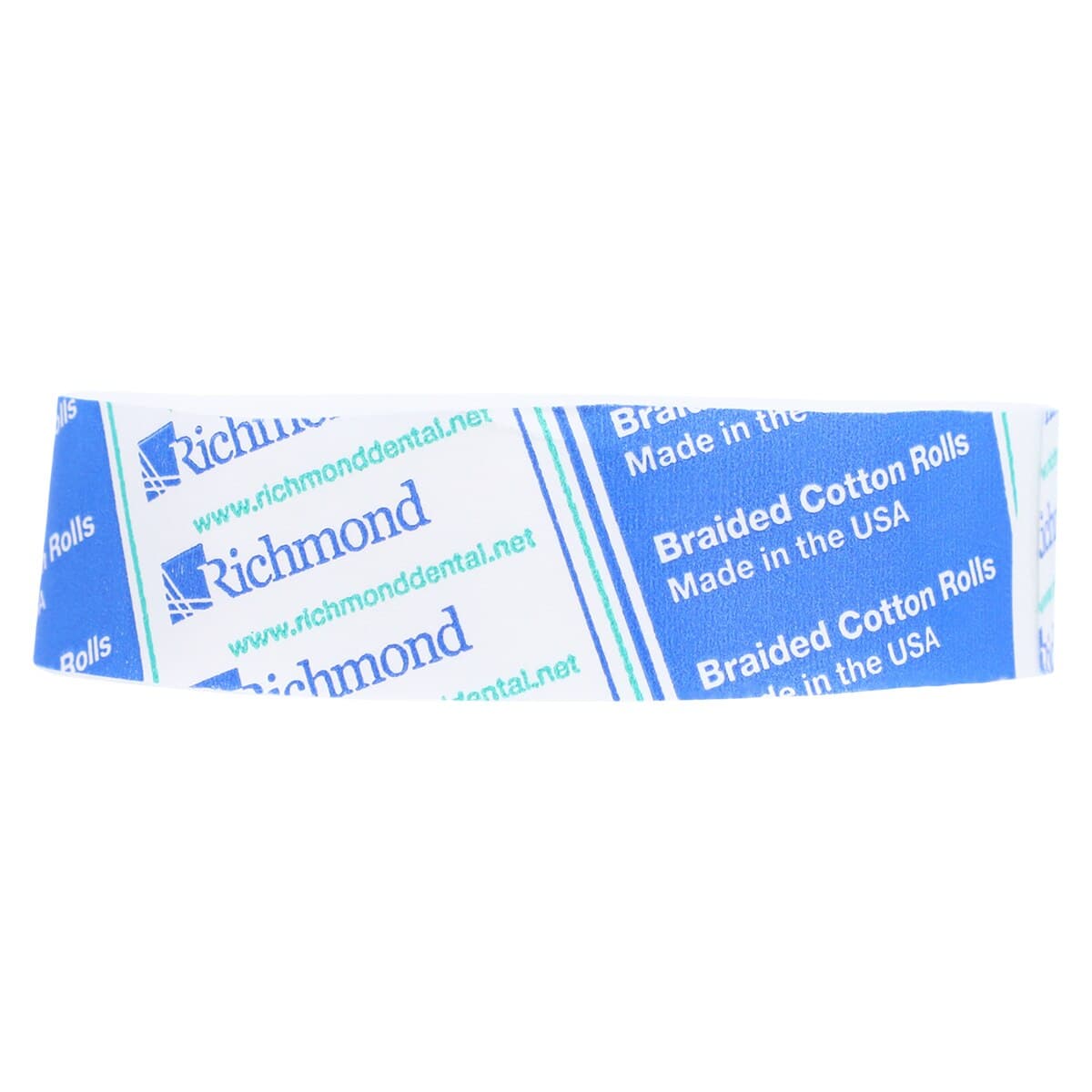 Richmond Braided Cotton Rolls, Medium, Pedo, 3/8" x 3/4", Non-Sterile, 1400/Box, 201218 thumbnail 3