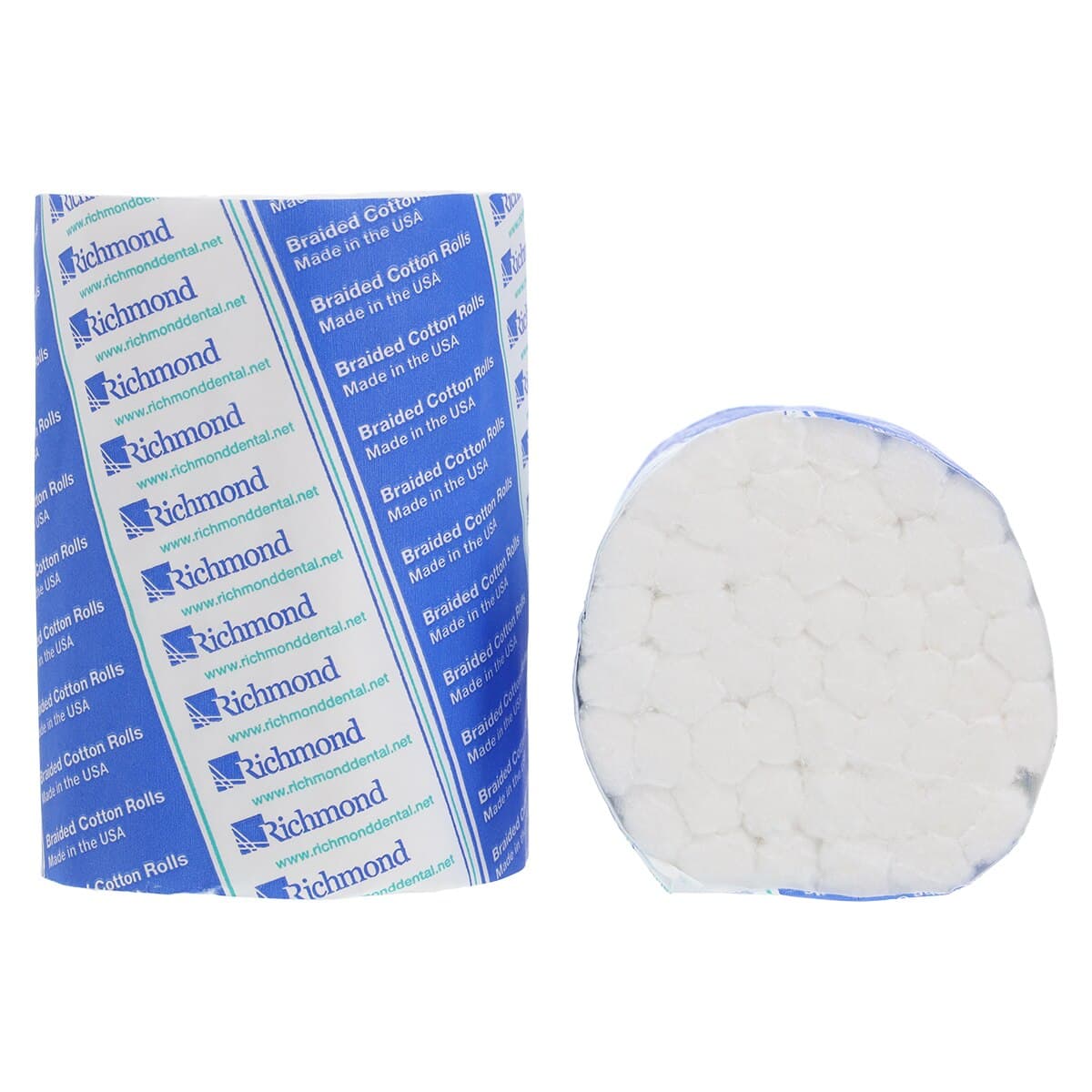 Richmond Braided Cotton Rolls, Medium, 3/8" x 4", Non-Sterile, 250/Box, 201226 thumbnail 3
