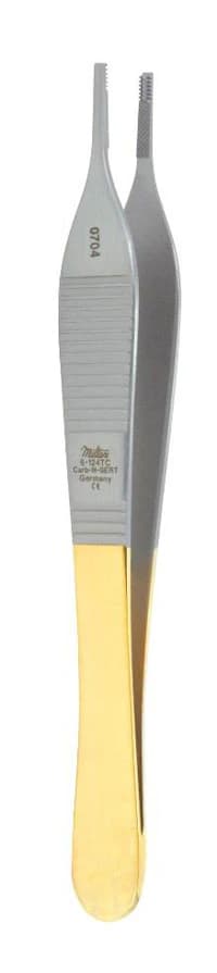Miltex-Integra Adson Tissue Forceps, Straight, 4-3/4", Tungsten Carbide, Autoclavable, Each - Forcep,brown Adson Carb- - Image 1