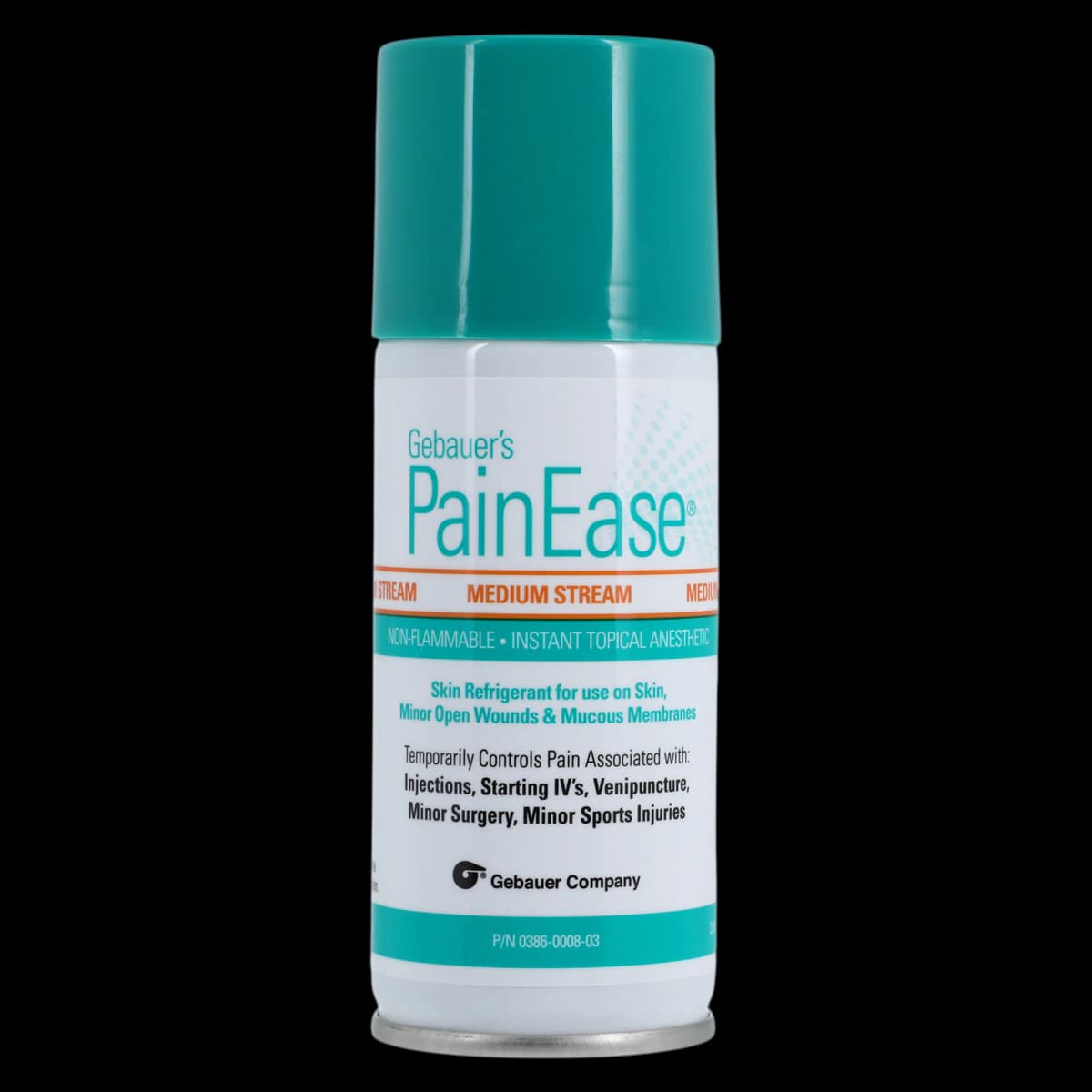 Gebauer Pain Ease Medium Stream Topical Anesthetic Spray, 3.9 oz Aerosol Can - Gebauer Pain Ease Medium Stream, 3.9 oz Aerosol Can. Topical anesthetic skin - Image 1