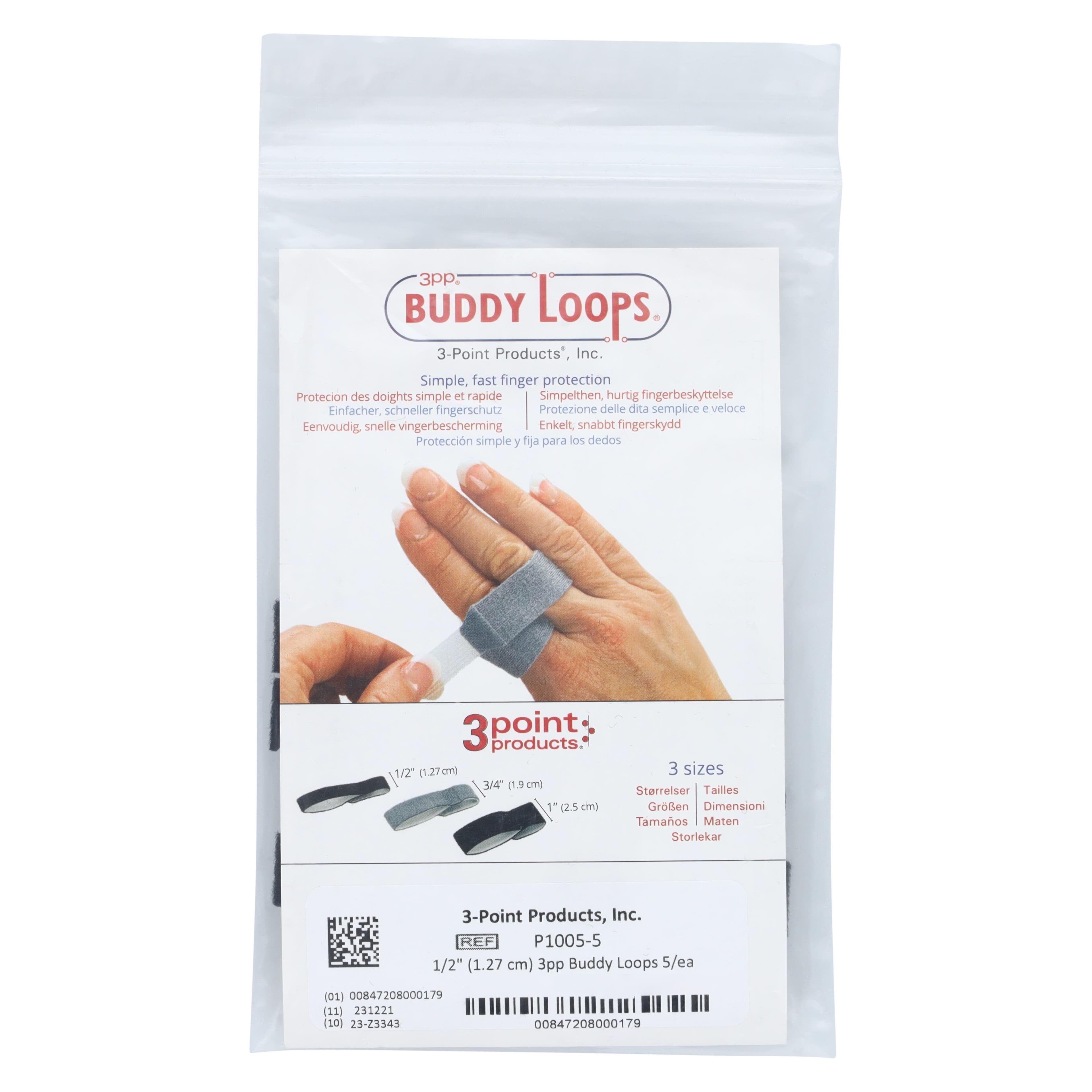 3-Point Products Buddy Loops Protective Finger Strap, 1/2" Width, Foam, 5 per Pack thumbnail 3