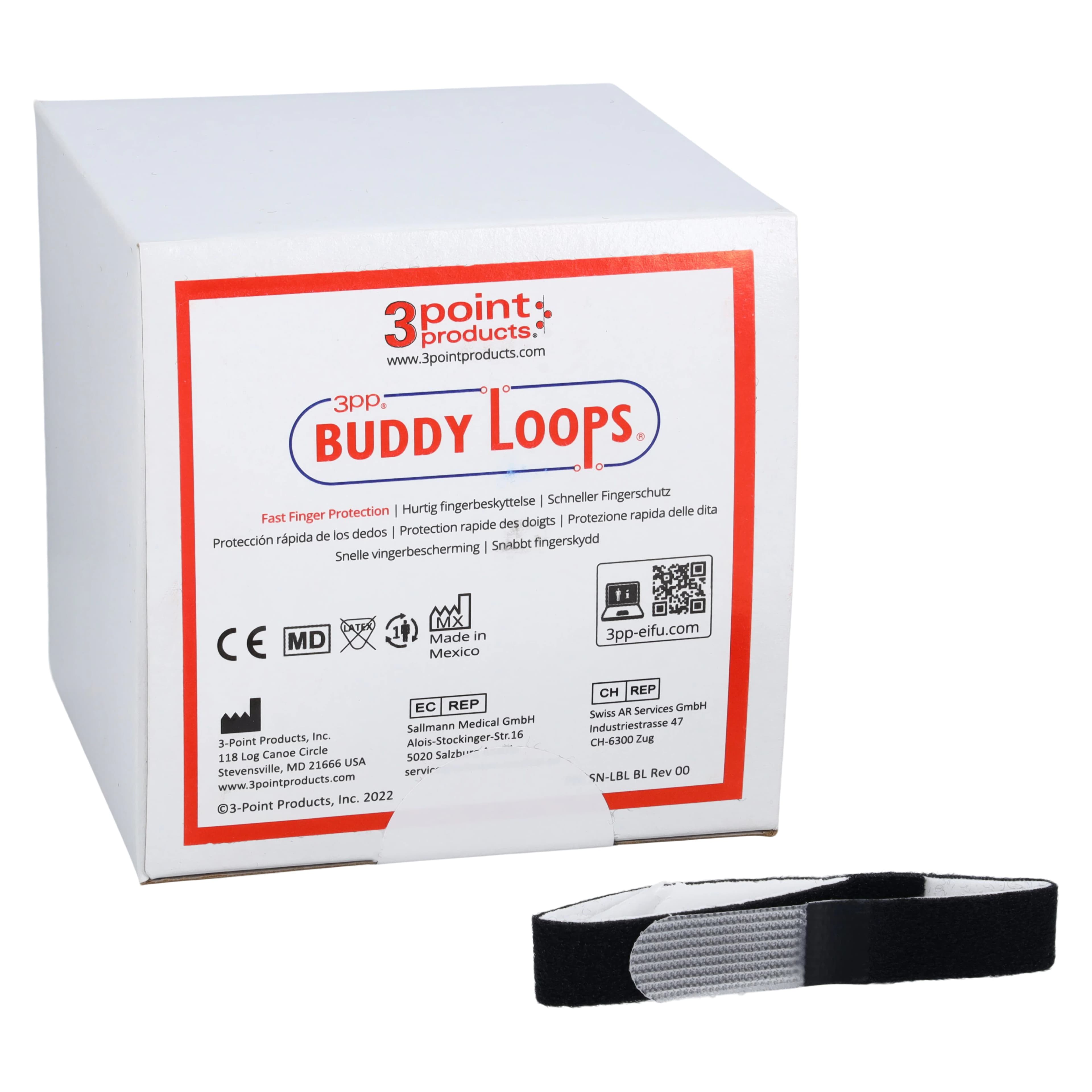 3-Point Products Buddy Loops Protective Finger Strap, 1/2" Width, Foam, 5 per Pack - Buddy Loops 1/2" - Image 1