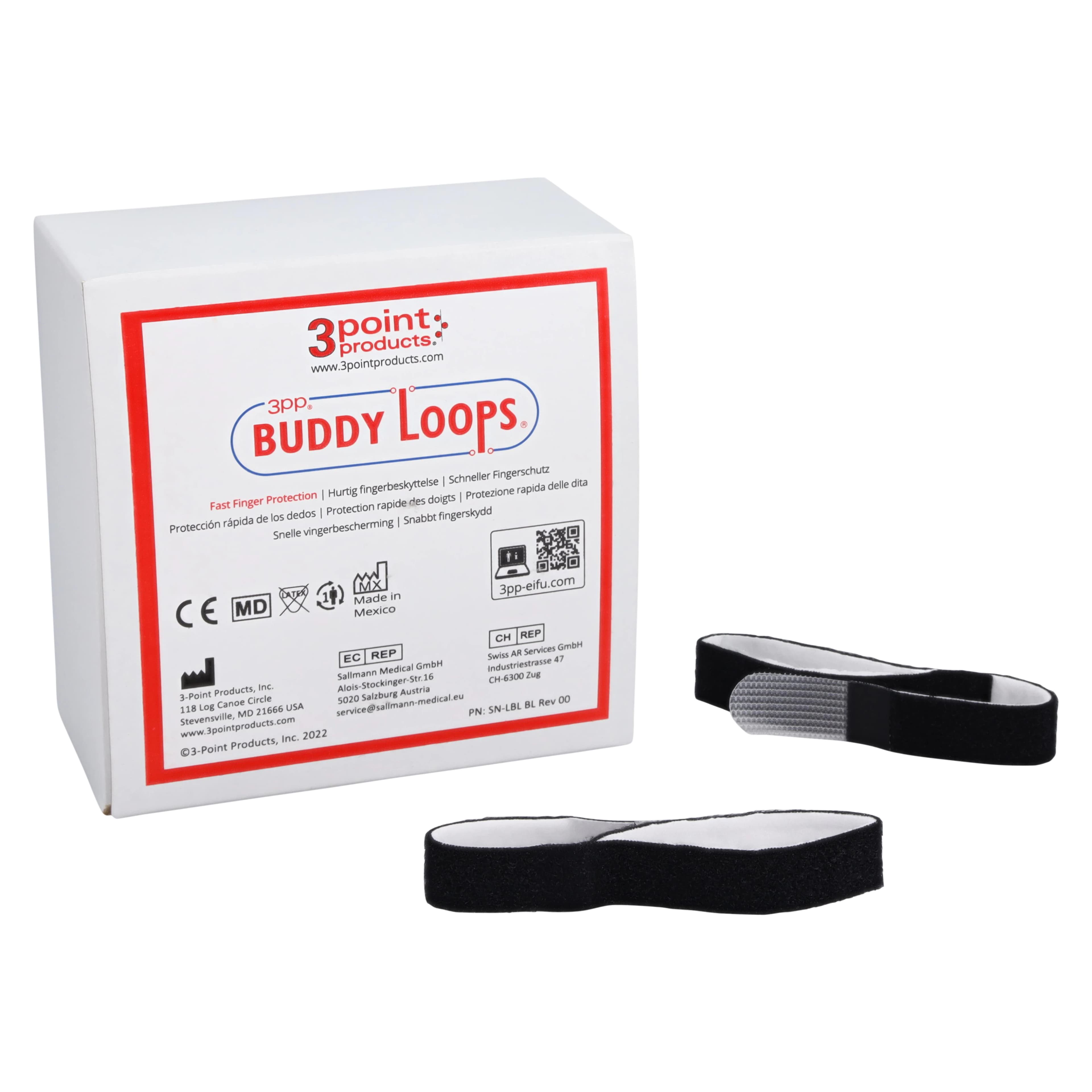 3-Point Products Buddy Loops Protective Finger Strap, 1/2" Width, Foam, 5 per Pack - Buddy Loops 1/2" - Image 1